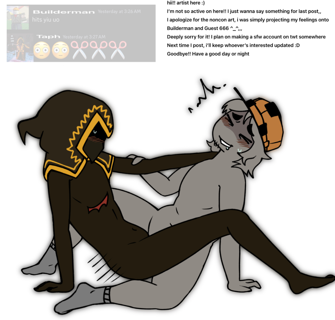 2boys, builderman, builderman (forsaken), consensual, cuntboy, cuntboy only, drooling, duo, forsaken (roblox), intersex, intersex/male, male, male only, nude, pussy, roblox, roblox game, robloxian, scissoring, scissoring position, self upload, skibidiruben, tagme, taph (forsaken)