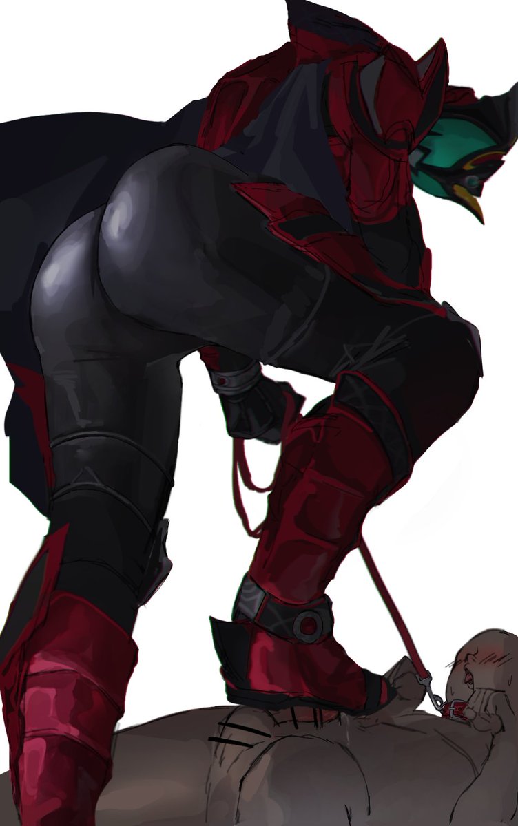 2boys anon armor armored_male arms_up ass ass_focus ass_view back_view balls bat black_armor blush blush_lines bodily_fluids bondage cape censored censored_penis collar drool drooling erect_penis erection foot_on_penis gay hands_up helmet kamen_rider kamen_rider_dark_kiva kamen_rider_kiva_(series) leaking leaking_precum leash leash_and_collar leash_pull lying lying_down mai_(artist) male male/male male_focus male_only mask masked masked_male nya_pose on_back on_ground open_mouth penis perineum precum precum_drip red_armor stepped_on stepping_on_penis sweat sweatdrop tongue tongue_out vampire yaoi