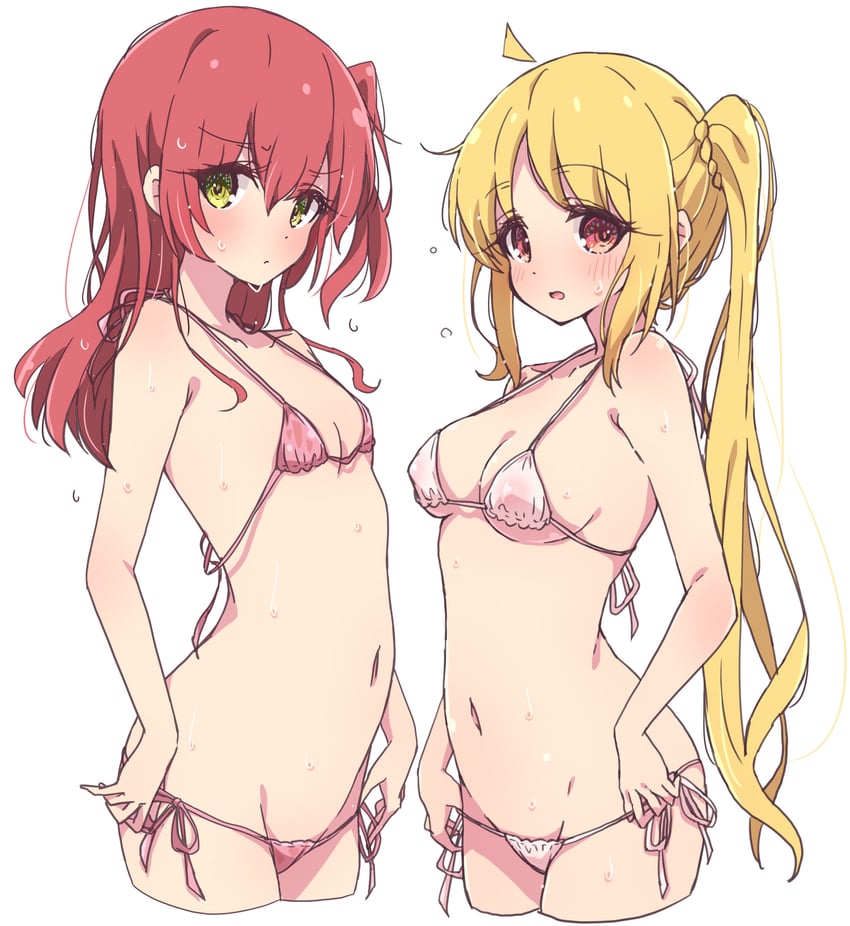 2girls, bikini, bocchi the rock!, female, ijichi nijika, kita ikuyo, mel (melty pot), tagme