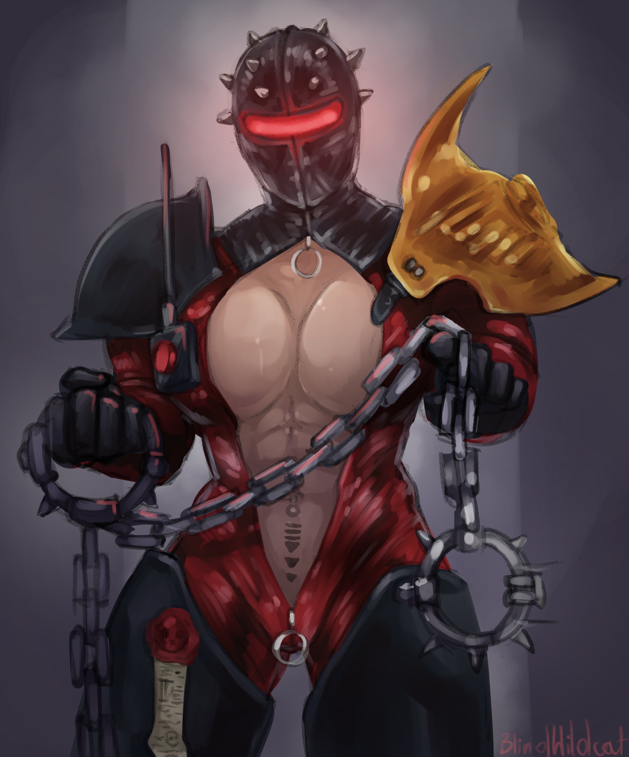1girls, abs, adeptus arbites, big breasts, blindwildcat, bodysuit, breasts, color, colored, darktide, faceless female, female, female only, helmet, helmet with visor, imperium of man, mask, masked, masked female, masked only, middle breast, midriff, purity seal, skintight, skintight bodysuit, skintight clothing, tagme, unzipped, unzipped bodysuit, warhammer (franchise), warhammer 40k