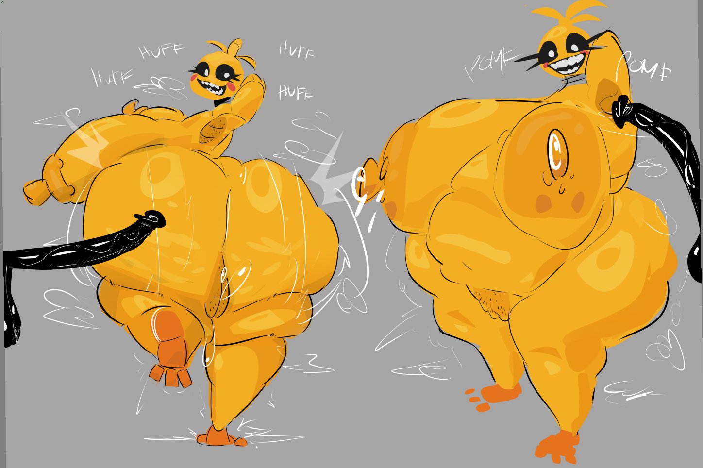 armpits, chubby, female, five nights at freddy's, greaseyhair, huge areolae, huge ass, huge breasts, huge cock, huge thighs, straight, sweat, tagme, thick thighs, toy chica (fnaf), wide hips