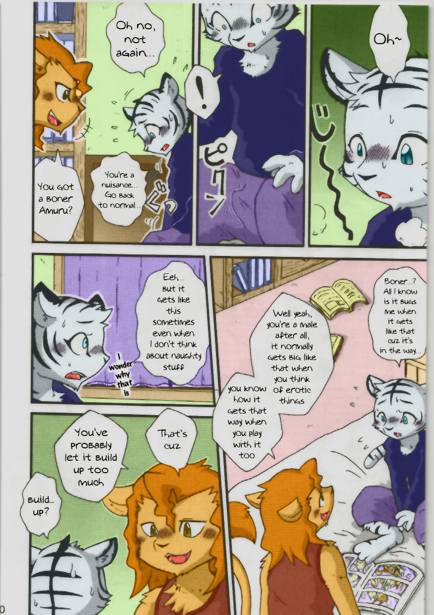 amuru anthro comic cougar dialogue feline lion male male_only mammal manga mikaduki_karasu text tiger translated