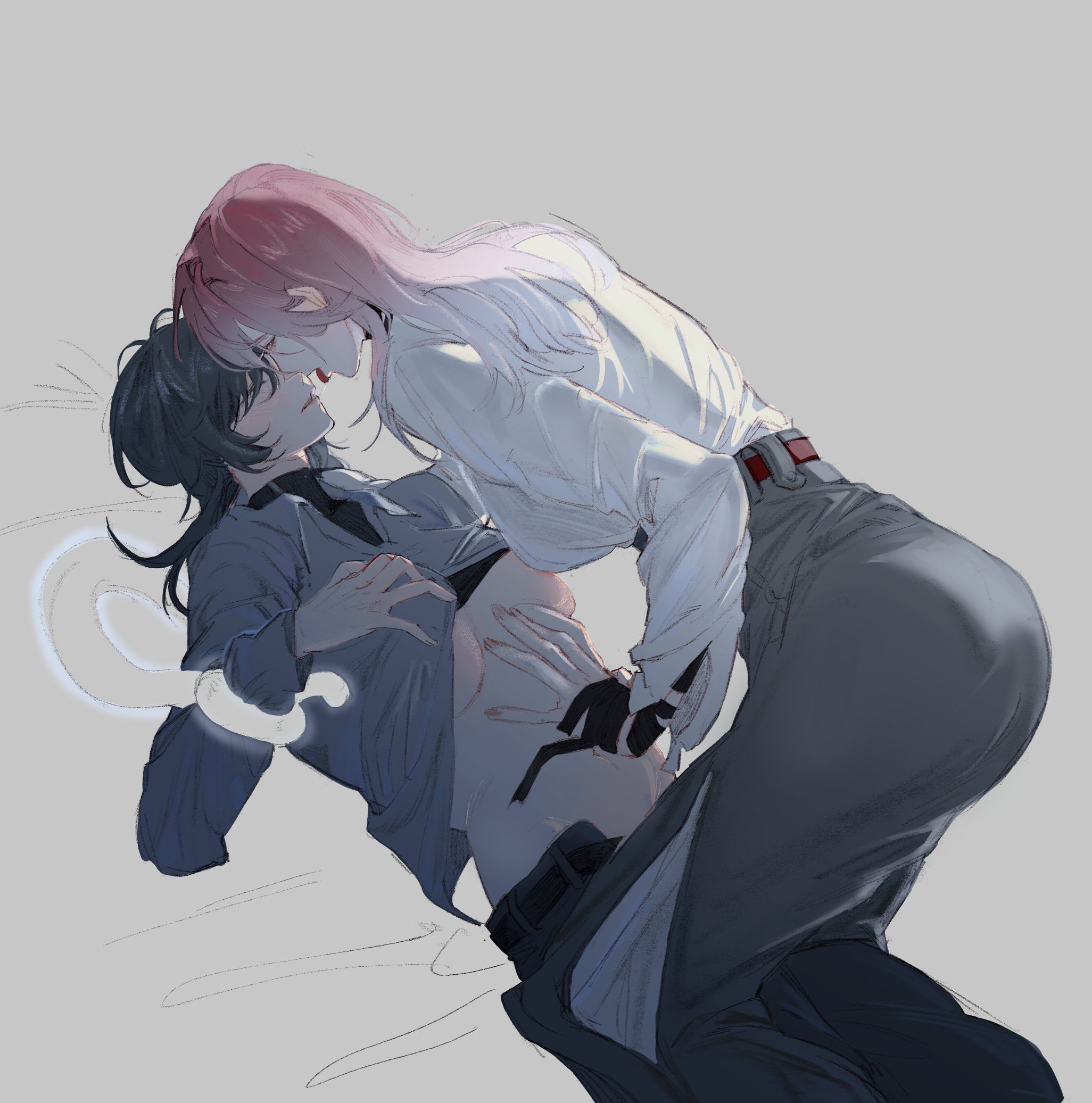 ass, breasts, chief (path to nowhere), clothed, clothed sex, clothes, clothing, dominant female, eateatcookie, female, female chief (path to nowhere), female focus, female only, long hair, path to nowhere, pinned down, shalom (path to nowhere), shirt lift, skirt, submissive female, tentacle, tentacle sex, yuri