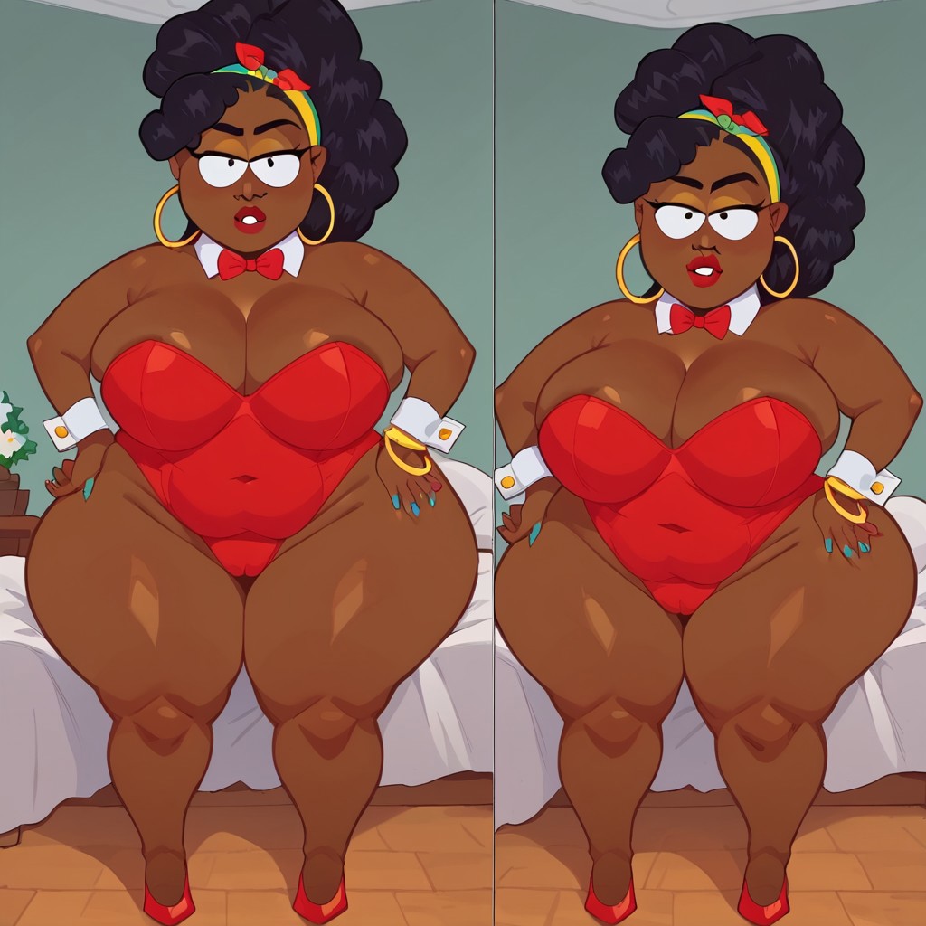 ai_generated big_ass big_breasts bunnys bunnysuit comedy_central eric_cartman eric_cartman_(panderverse) paramount+ paramount_pictures south_park south_park:_joining_the_panderverse thick_thighs wide_hips