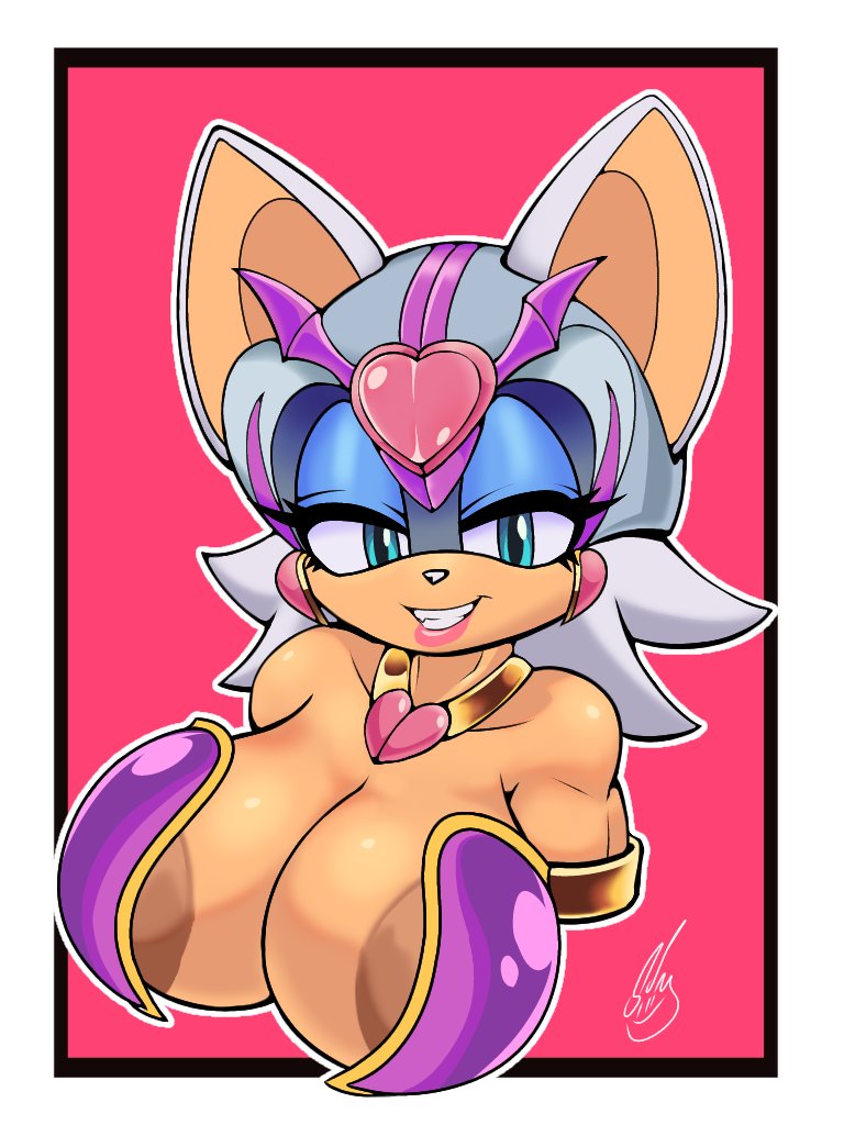 anthro barely_sly big_breasts female rouge_the_bat sega solo sonic_(series) sonic_the_hedgehog_(series)