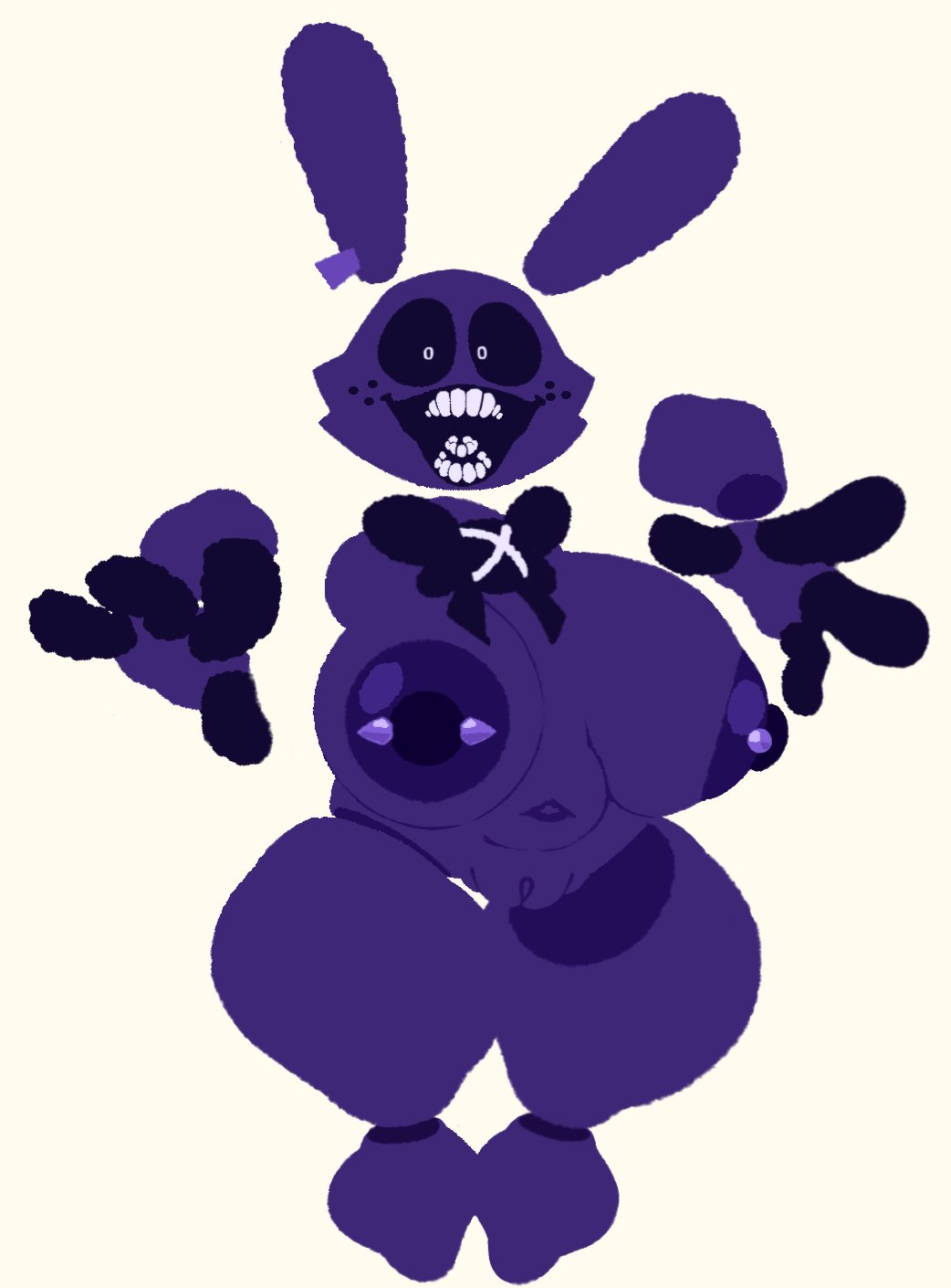 1girls ass_bigger_than_head belly belly_button black_scarf breasts bunny bunny_ears cxsafsfqwr_(moroon_gag) digital_media drazercd female female_only five_nights_at_freddy's fnaf friday_night_funkin full_body moroon_gag new_design no_neck nude only_female ourple_guy_(fnf_mod) pixel_art purple_areola purple_body redesign remake rwqfsfasxc_(five_nights_at_freddy's) scarf shadow_bonnie shadow_bonnie_(fnaf) solo teeth thick_thighs