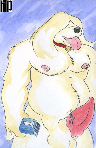 anthro canine dog fur male male_only mammal nipples nude penis road_rovers shag solo standing tagme