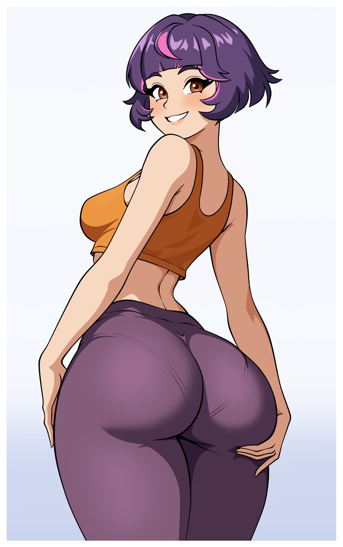 1girls, 2d, ass, breasts, female, female only, juno (overwatch), light skin, looking at viewer, mcarthur1010, overwatch, overwatch 2, sideboob, solo, solo female, tagme, woomy1010