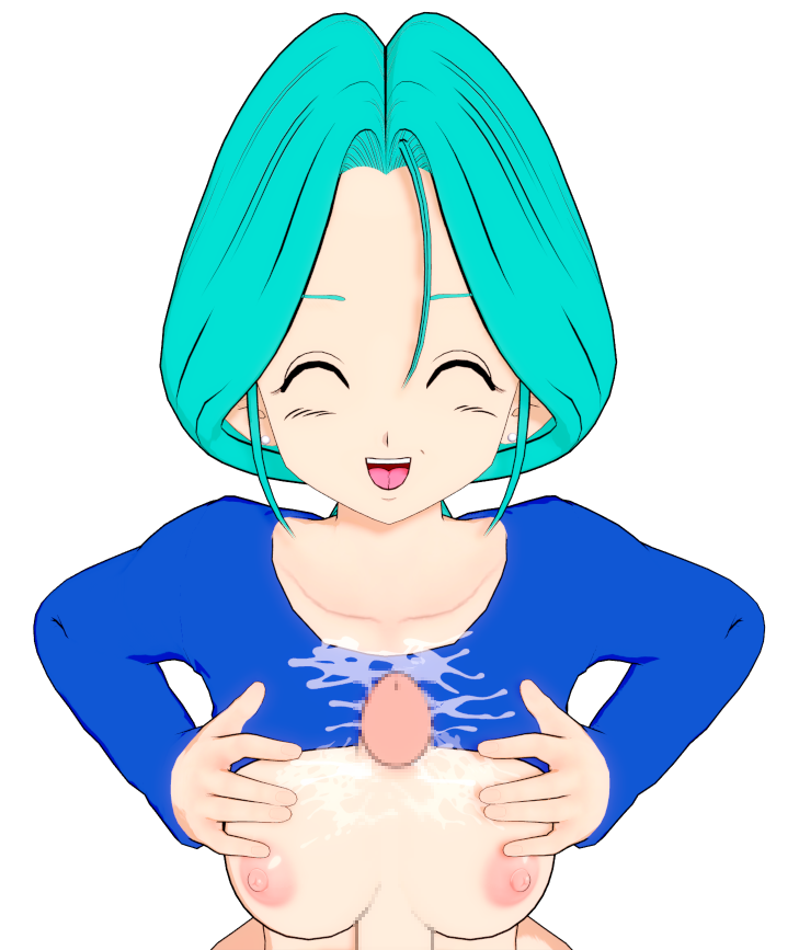 3d bulma_briefs censored clothing cum dragon_ball dragon_ball_z future_bulma future_gohan large_breasts male paizuri son_gohan tagme titfuck waifumaker