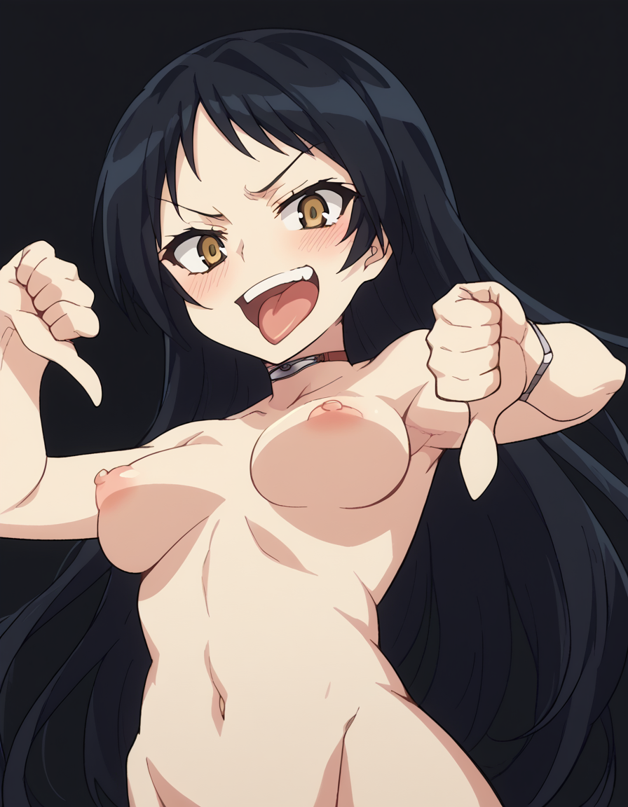 1girls ai_generated black_hair civitai female female_focus kajou_ayame long_hair nochekaiser881 pale pale-skinned_female pale_skin pale_skinned_female shimoneta_to_iu_gainen_ga_sonzai_shinai_taikutsu_na_sekai tagme yellow_eyes