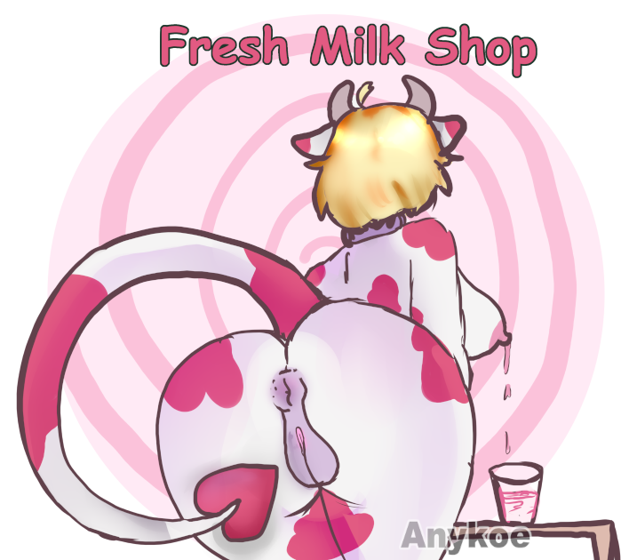 alpha_channel anthro anus anykoe ass big_butt blonde_hair bodily_fluids bovid bovid_horn bovine bovine_horn breast_milking butt_focus collar cow_horn demon female genitals glass_of_milk hair horn hypnosis ipnosa_(dial_liyon) lactating mammal milk mind_control pussy signature simple_background solo spade_tail spiral tail tail_pointing text transparent_background