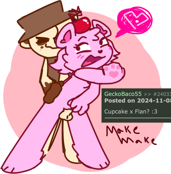 1boy1girl consensual_sex cupcake_(flavor_frenzy) flan_(flavor_frenzy) flavor_frenzy furry furry_only standing standing_sex vaginal_penetration