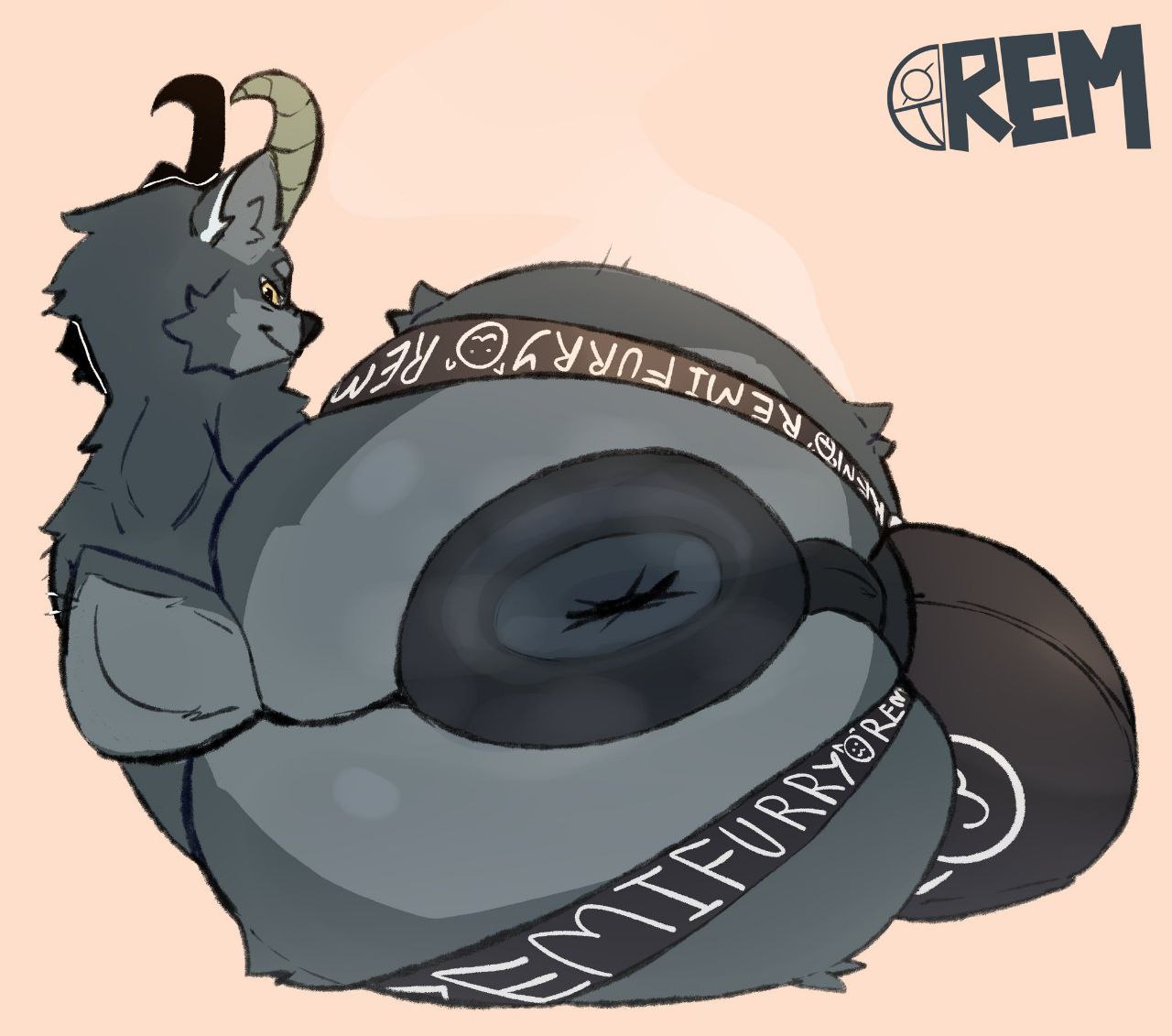 anthro anus ass ass_focus big_anus billy_brocas bovid caprine clothing goat huge_anus hyper hyper_anus ibex jockstrap male male_only mammal non-human non-human_only presenting presenting_anus presenting_hindquarters puffy_anus remiman solo underwear