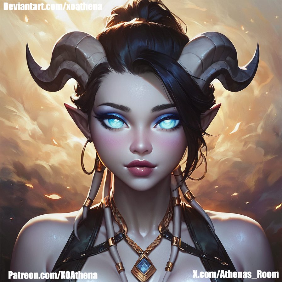 ai_generated athena draenei draenei_female female goddess teenager warcraft