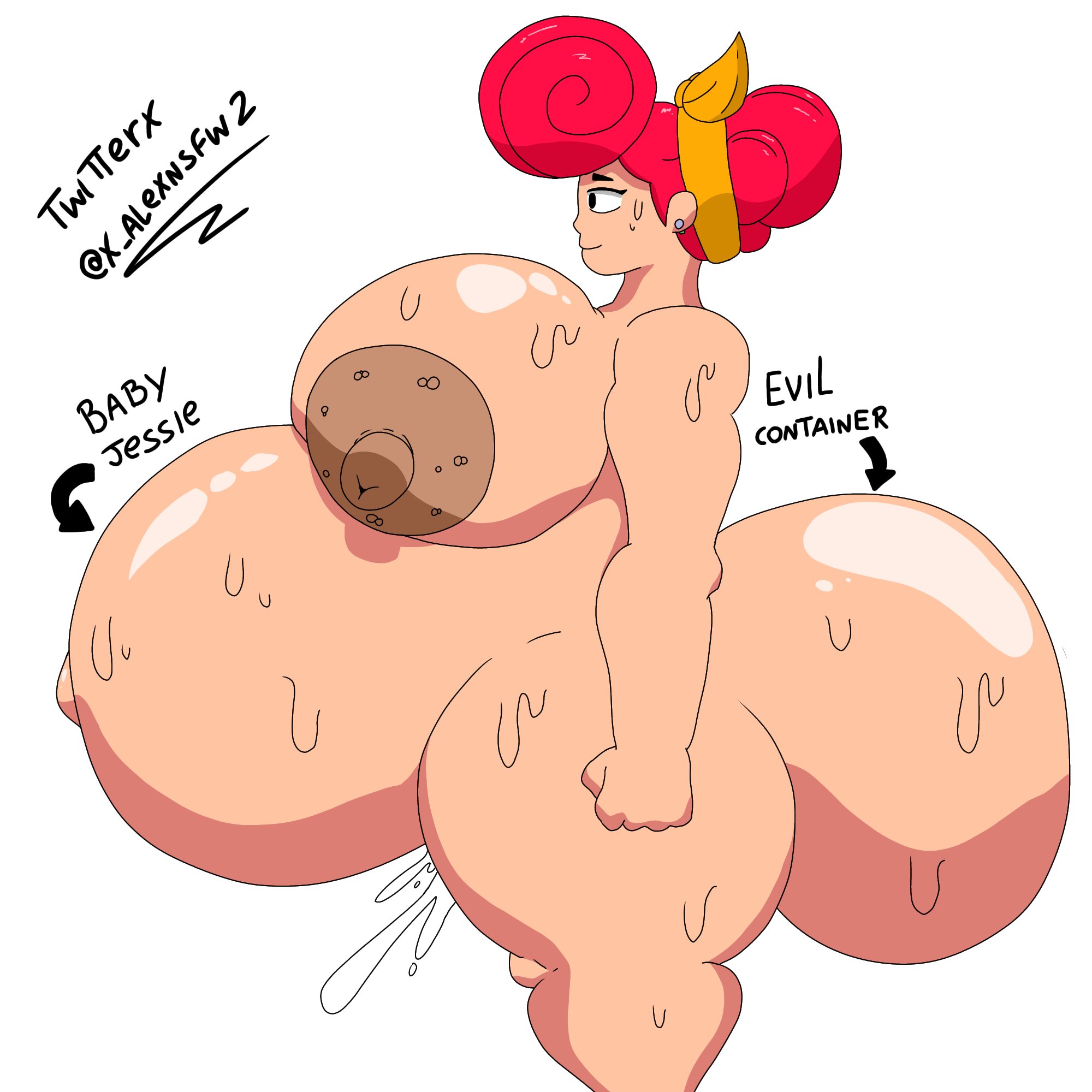 1female, big ass, big breasts, brawl stars, pam (brawl stars), pregnant, x alexnsfw2