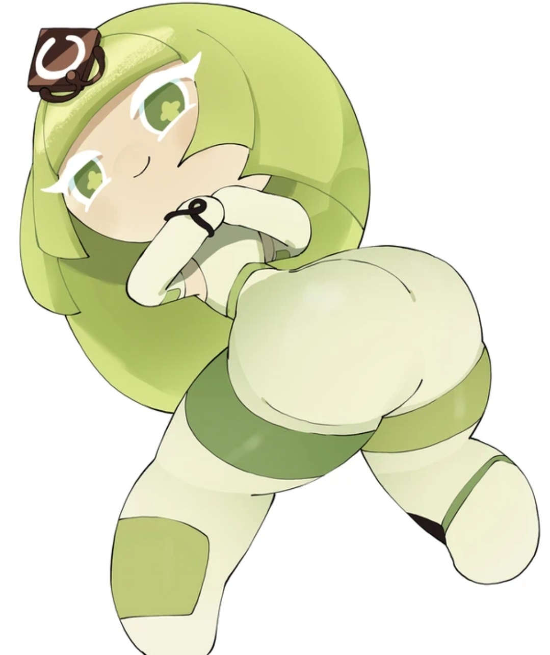 ass, big ass, cookie run, cookie run kingdom, female, green tea mousse cookie, solo, solo female, solo focus