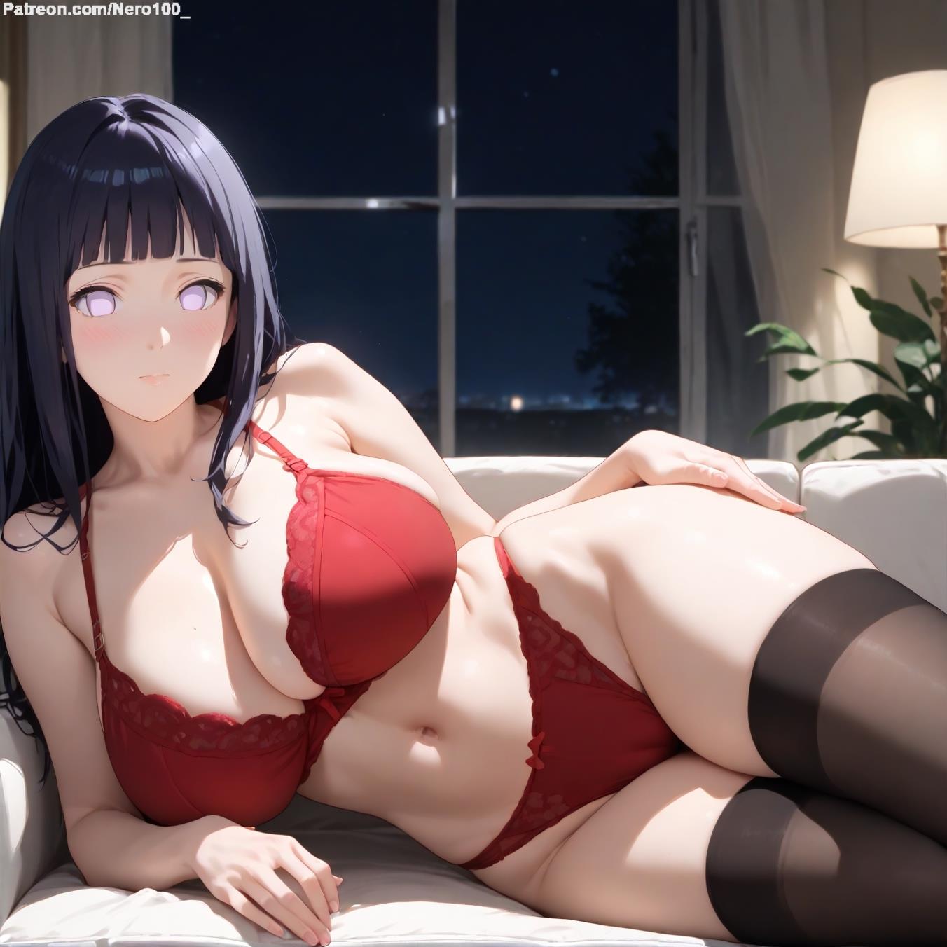 1girls, 2d, ai generated, ass, big ass, big breasts, black hair, blunt bangs, boruto: naruto next generations, breasts, curvaceous, curvaceous female, curvaceous figure, curvy, curvy figure, female, female only, grey eyes, high quality, hime cut, hourglass figure, huge breasts, hyuuga hinata, large breasts, light skin, light-skinned female, lingerie, lips, long hair, mature, mature female, milf, mommy, naruto, naruto (series), naruto shippuden, pale skin, pale-skin, pale-skinned female, posing, red lingerie, sagging breasts, seductive, seductive look, sexy pose, stable diffusion, tagmeo, thick ass, thick butt, thick thighs, thighs, uzumaki hinata, wide hips