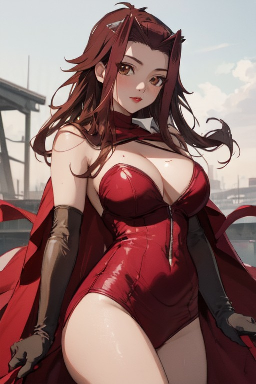 1female 1girl 1girls 1woman ai_generated akiza_izinski anderson arms ass avengers bare_shoulders belly blue_sky blush breasts brown_elbow_gloves brown_eyes brown_gloves cameltoe cape city cityscape cleavage cloud cloudy_sky cosplay elbow_gloves eyebrows eyelashes female female_focus female_only gloves hair_ornament hips huge_ass izayoi_aki konami large_boobies large_boobs large_breasts latex_leotard legs leotard light-skinned_female light_skin lips lipstick long_arms long_eyebrows long_eyelashes long_hair long_legs looking_at_viewer makeup marvel marvel_cinematic_universe marvel_comics png png_conversion png_file red_cape red_hair red_latex red_leotard red_lips scarlet_witch scarlet_witch_(cosplay) shonen_jump standing thick_ass thick_eyelashes thick_legs thick_thighs thick_waist thighs thin_eyebrows very_long_hair very_long_hair_female waist wide_hips x-men yu-gi-oh! yu-gi-oh!_5d's zipper zippers