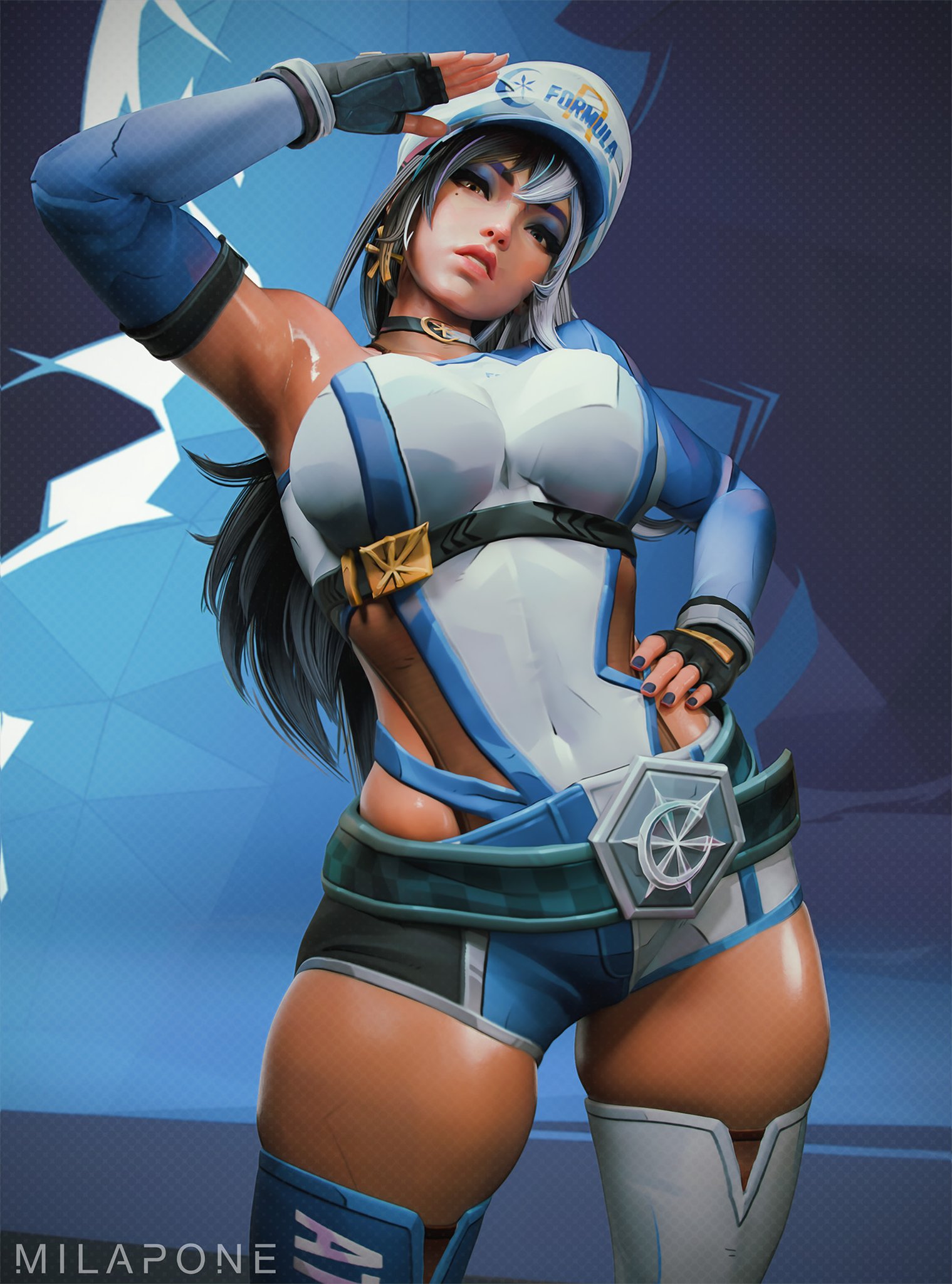 3d, absurd res, armpits, fully clothed, luna snow, luna snow (marvel rivals), luna snow (sonic trailblazer), marvel, marvel comics, marvel rivals, milapone, seol hee, solo, tagme