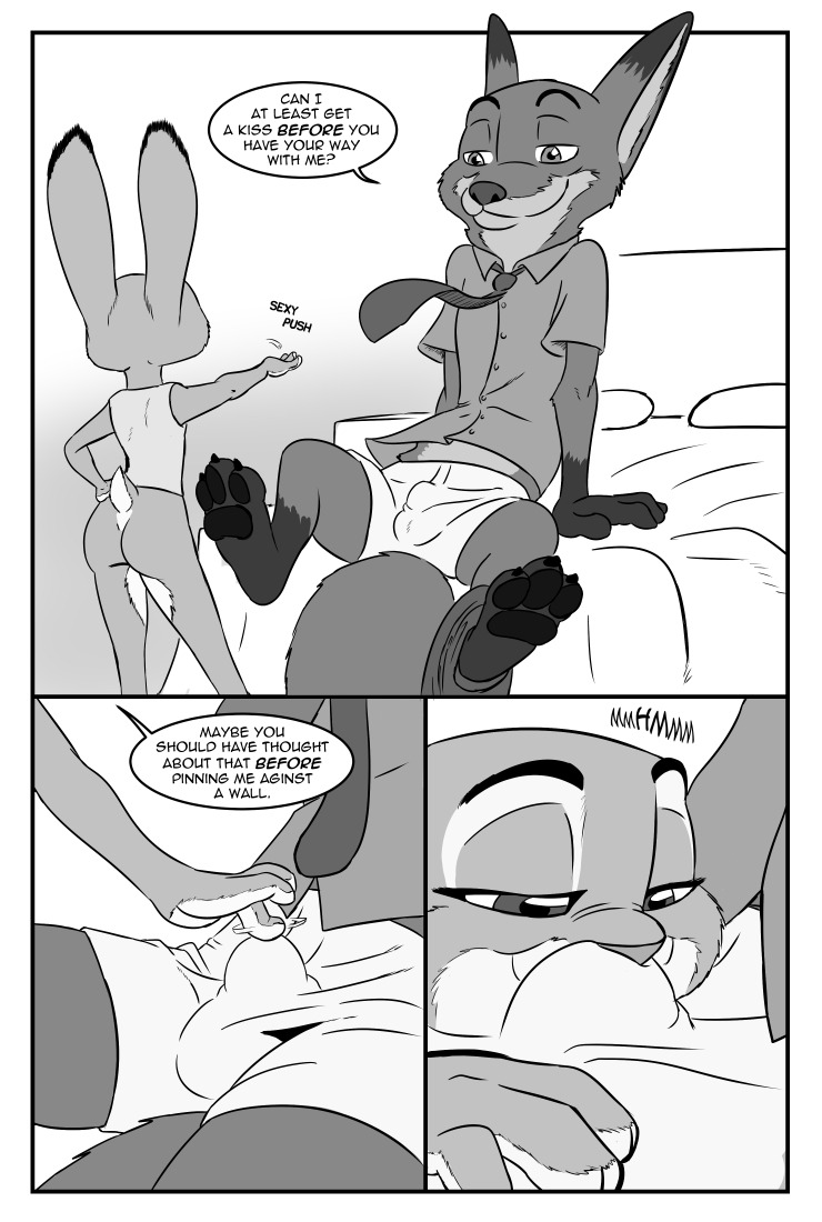 akiric black_and_white clothing comic disney judy_hopps monochrome nick_wilde zootopia