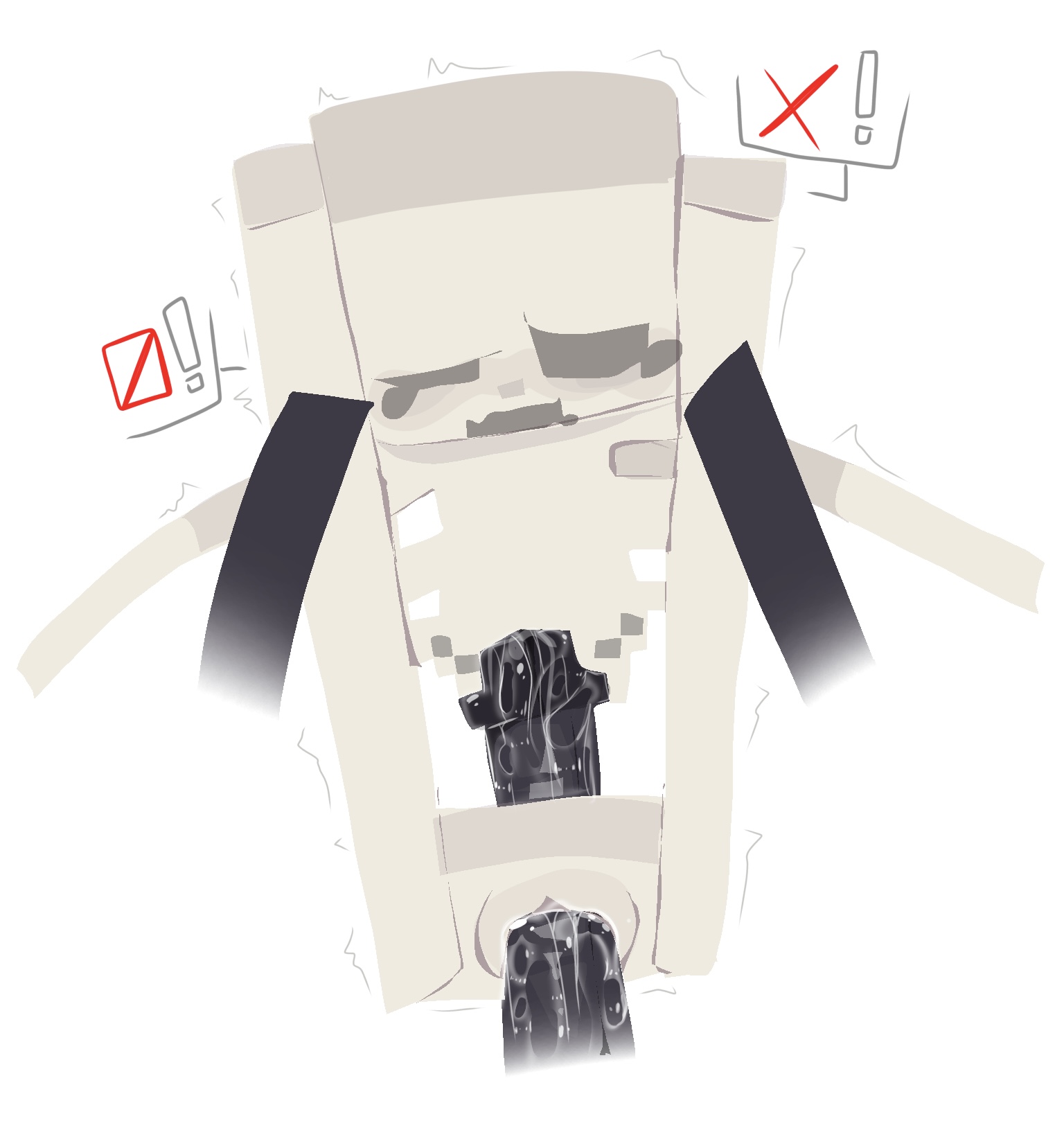 begging to stop, forced sex, green corpse, male, male only, minecraft, minecraft mob, mojang, noncon, nonconsensual, penis, rape, raped by monster, skeleton (minecraft), wet penis, wither skeleton (minecraft)