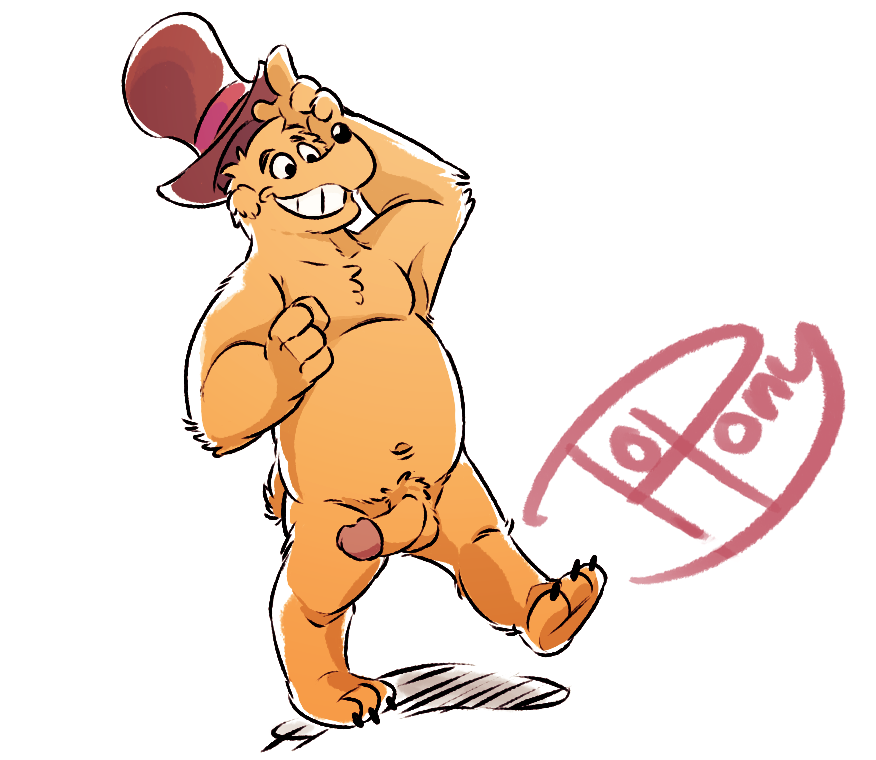 anthro balls bear berenstain_bears male male_only mammal papa_bear penis solo topony