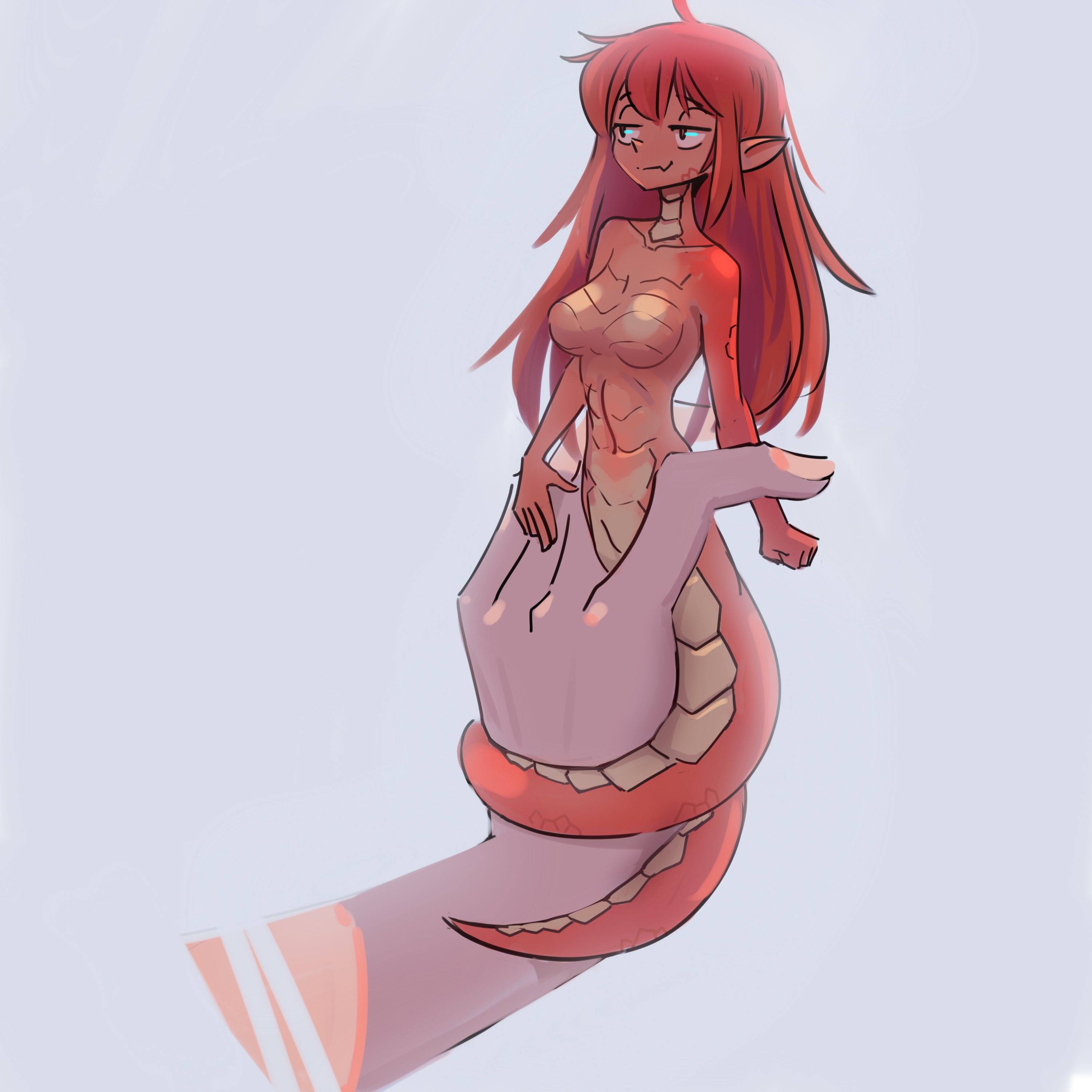 2d, female, micro female, nradiowave, snake, snake girl, tagme
