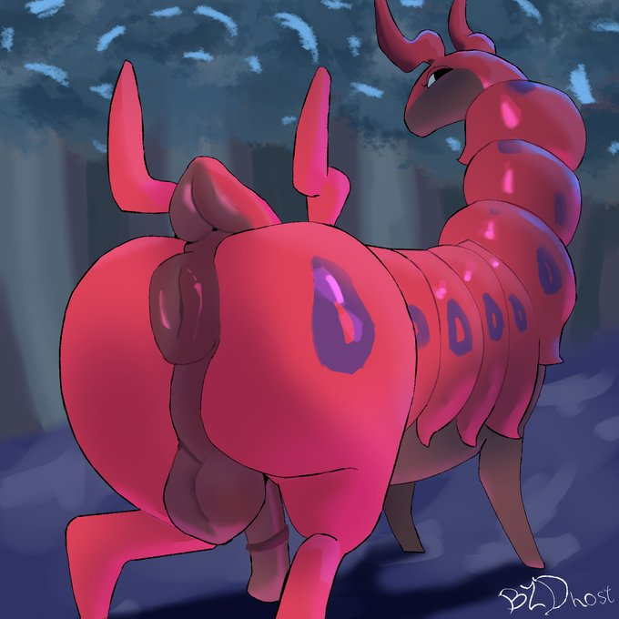 1:1, animal genitalia, animal penis, anus, ass, balls, bedroom eyes, big balls, big butt, butt focus, bzdhost, donut anus, equine genitalia, equine penis, feral, gay, gay anal, gay male, generation 5 pokemon, genitals, looking at viewer, looking back, looking back at viewer, male, narrowed eyes, nintendo, penis, pokemon, pokemon (species), puffy anus, scolipede, seductive, solo
