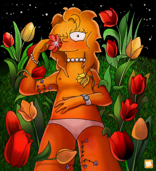 female female_only human lisa_simpson orange_box solo tagme the_simpsons yellow_body