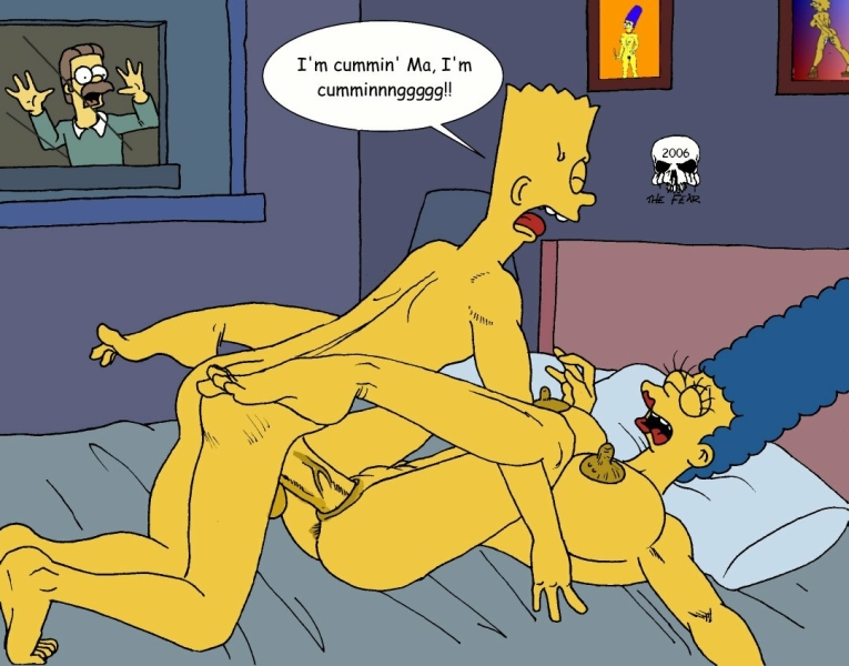 bart_simpson female human incest male marge_simpson ned_flanders straight tagme the_fear the_simpsons