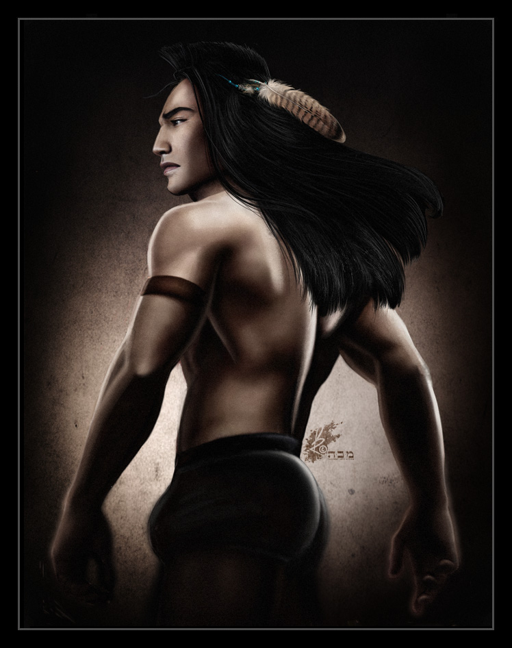 1boy ass back back_view black_hair black_underwear brown_background bulge disney feather_in_hair feathers human human_only kawena kocoum long_hair long_hair_male male male_focus male_only melanin muscles muscular muscular_male pocahontas pose posing side_profile solo solo_male standing underwear underwear_only