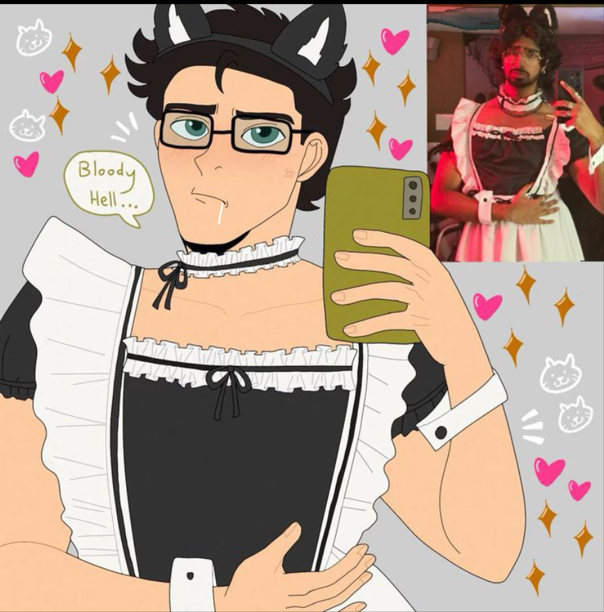 british british_accent british_male disventure_camp disventure_camp:_carnival_of_chaos furry furry_ears furry_male humiliation maid maid_apron maid_dress maid_outfit maid_uniform pansexual_male spencer_(disventure_camp) spencer_lawrence