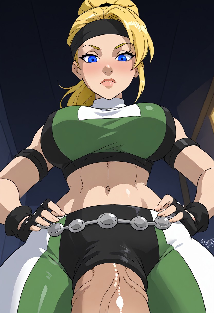 1futa 2d abs aeolus06_(style) ai_generated black_headband blonde_futa blonde_hair blonde_hair_blue_eyes blondshell blowjob blue_eyes civitai clothed clothed_futanari crop_top fellatio fellatio_pov futa_focus futanari headband human human_only light-skinned_futanari light_skin looking_at_viewer midriff mortal_kombat multicolored_clothing multicolored_crop_top multicolored_pants navel oral oral_sex ponytails pov serious_look sonya_blade taker_pov video_game_character video_game_franchise