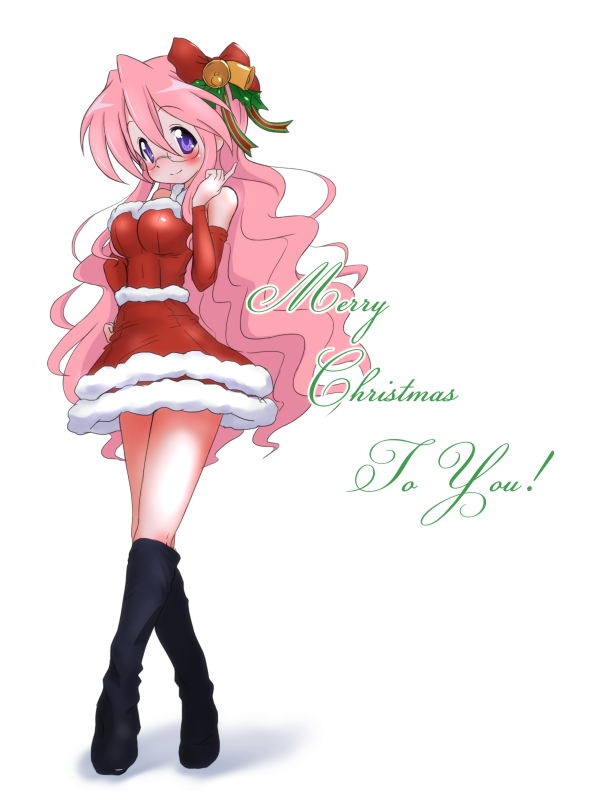 1girls artist_request christmas lucky_star miyuki_takara