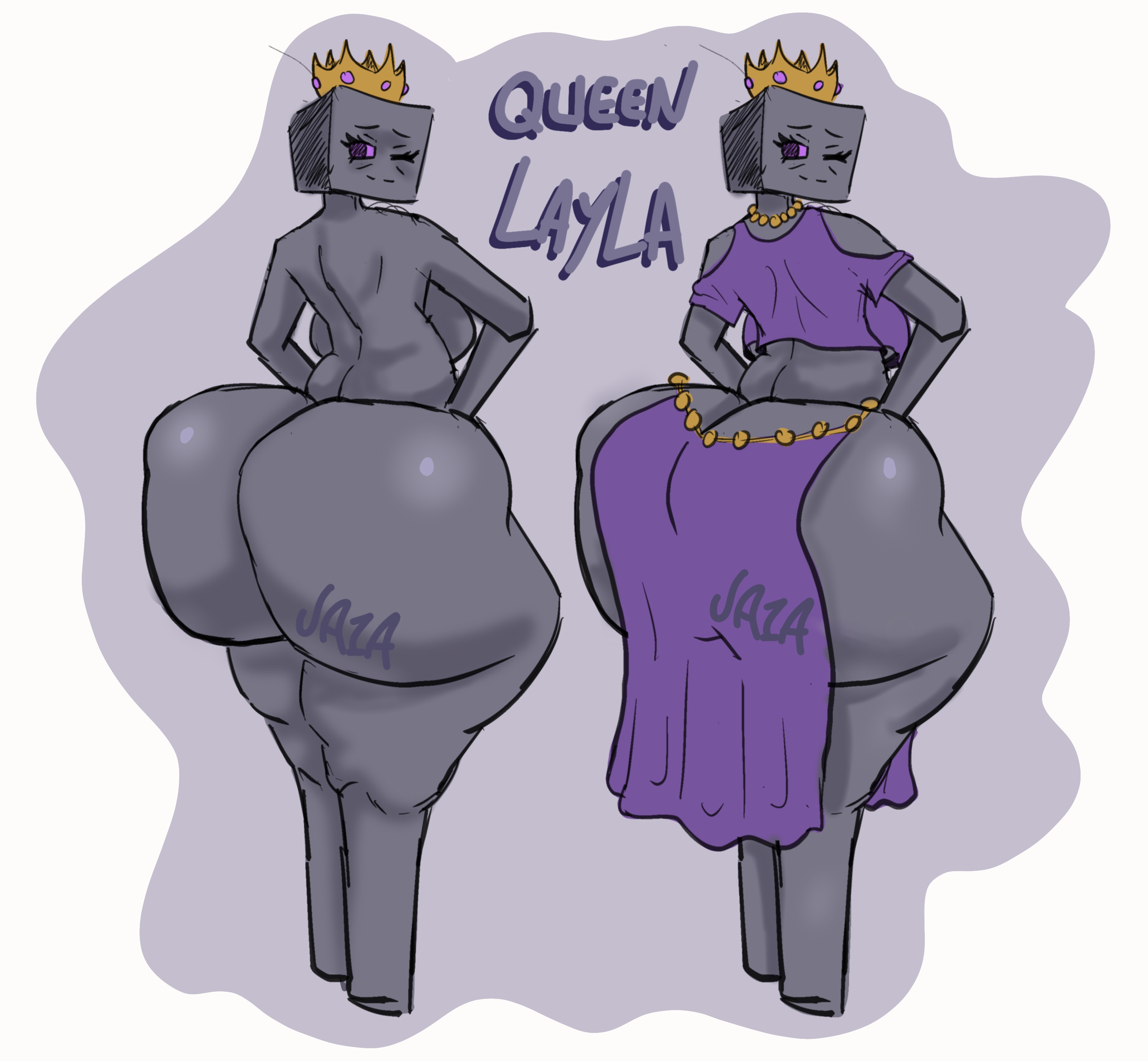 1girls, arms, bbw, big ass, big butt, big hips, big thighs, boobs, bottom heavy, breasts, bubble ass, bubble butt, clothed, clothed female, clothes, clothing, crown, enderman, enderwoman, enormous ass, enormous butt, enormous hips, enormous thighs, fat ass, fat butt, female, female focus, female only, gilf, huge ass, huge butt, huge hips, huge thighs, ja1a, jewelry, juicy ass, juicy butt, legs, looking back, looking back at viewer, massive ass, massive butt, massive hips, massive thighs, medium boobs, medium breasts, medium tits, milf, minecraft, naked, naked female, necklace, nude, nude female, oc, phat ass, phat butt, queen, queen layla (ja1a), revealing clothes, rule 63, solo, solo female, solo focus, thick, thick ass, thick butt, thick hips, thick legs, thick thighs, tits, wide ass, wide hips, wide thighs