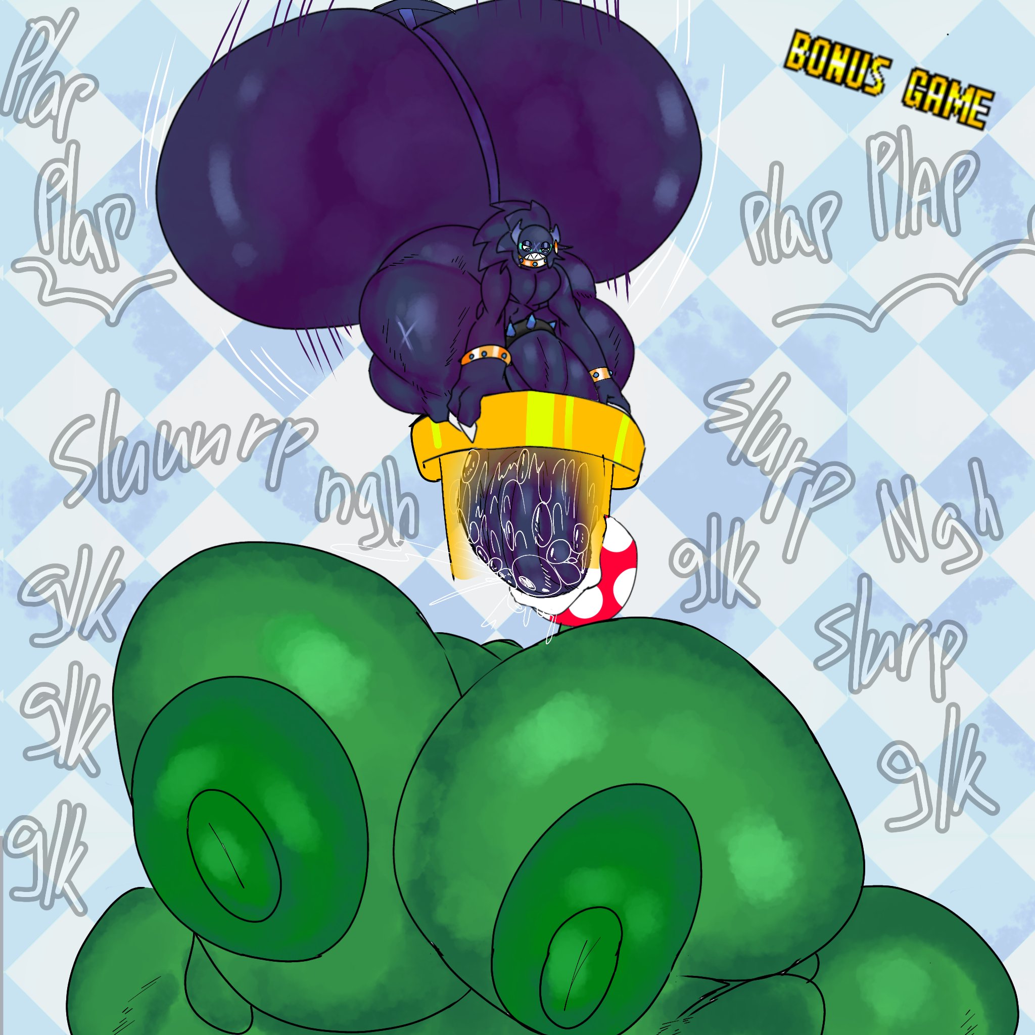 big breasts, big penis, blowjob, breasts, cleavage, huge breasts, huge cock, hyper, hyper ass, hyper balls, hyper breasts, hyper butt, hyper genitalia, hyper penis, hyper testicles, lattemon, mario (series), meat wall (body type), nintendo, nipples, penis, piranha plant, tagme, thick thighs, wide hips