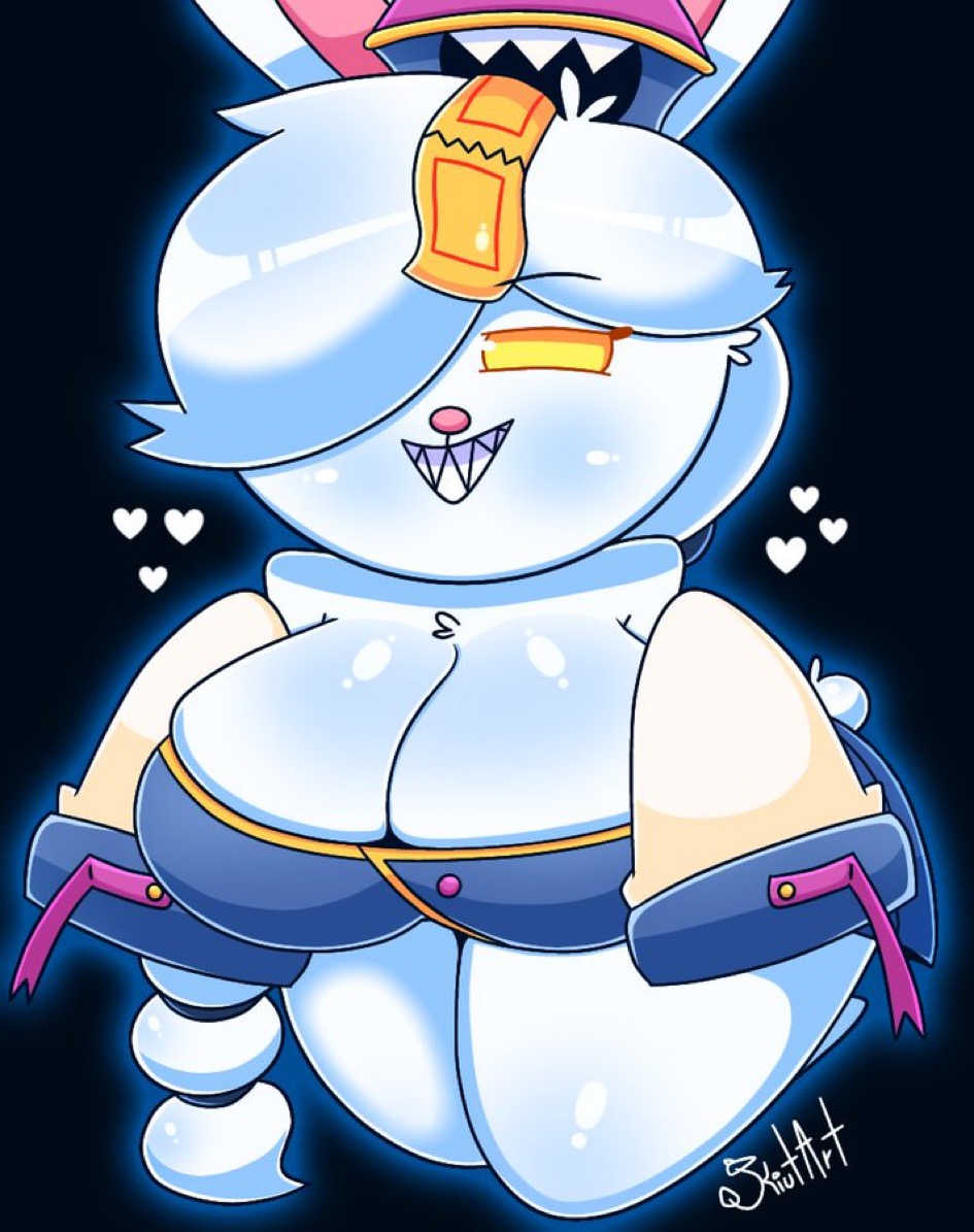 big breasts, brawl stars, breasts, colette (brawl stars), cony (line), curvy figure, female, ghost, ghost girl, inspector colette, kiut arts, line (app), line friends, rabbit, thick thighs