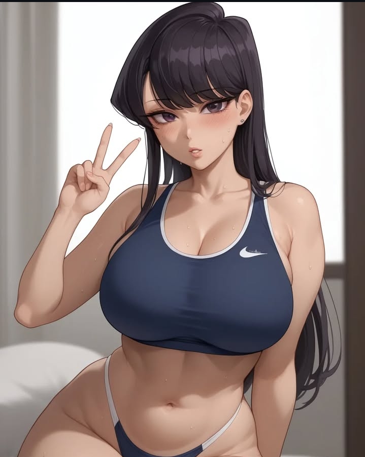 ai generated, ass, big ass, big breasts, breasts, female, komi shouko, komi-san wa komyushou desu, sexy