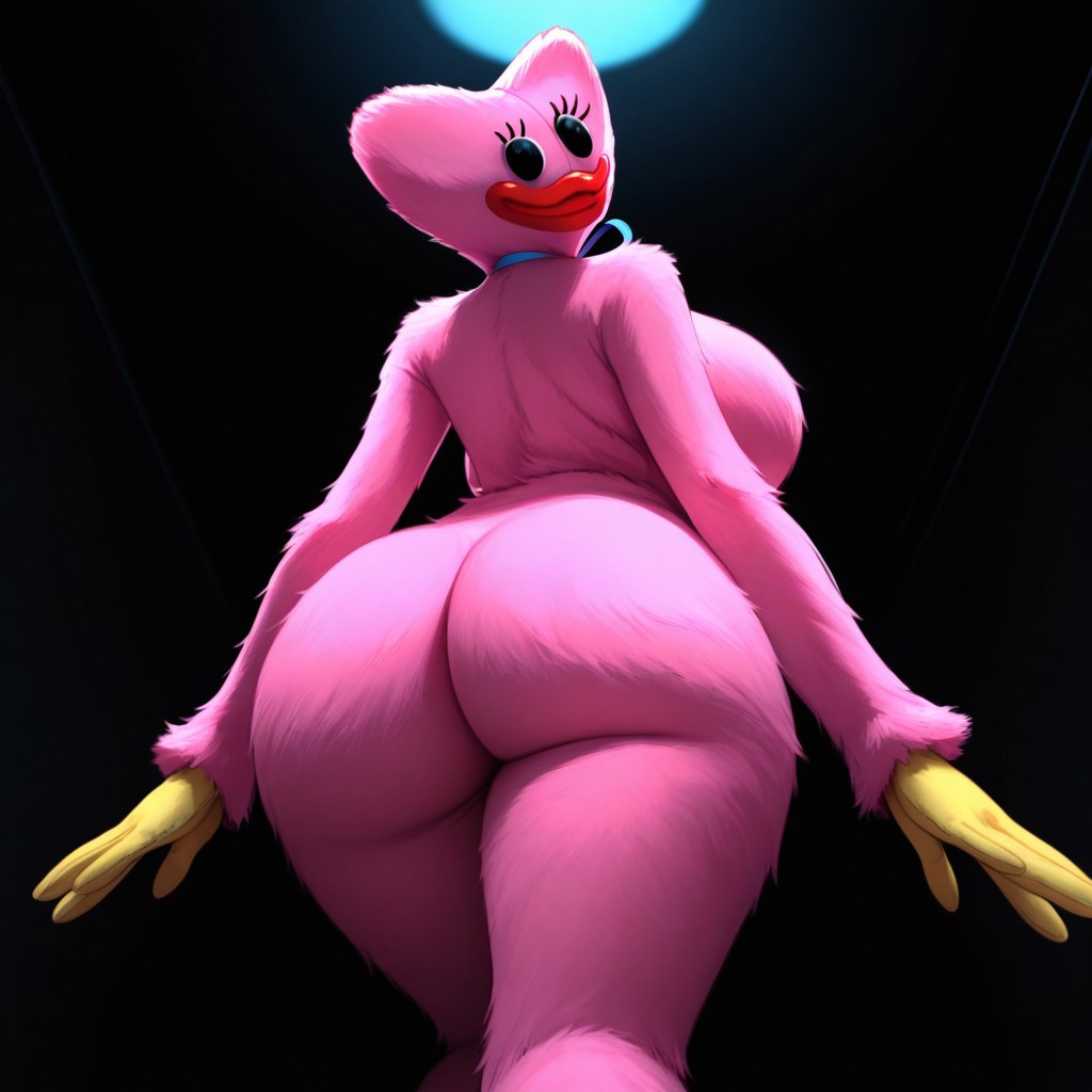 1girls, ai generated, ass, ass focus, backboob, big ass, big breasts, big butt, breasts, female, female only, huge ass, huge breasts, kissy missy, nude, poppy playtime, tagme, teasing
