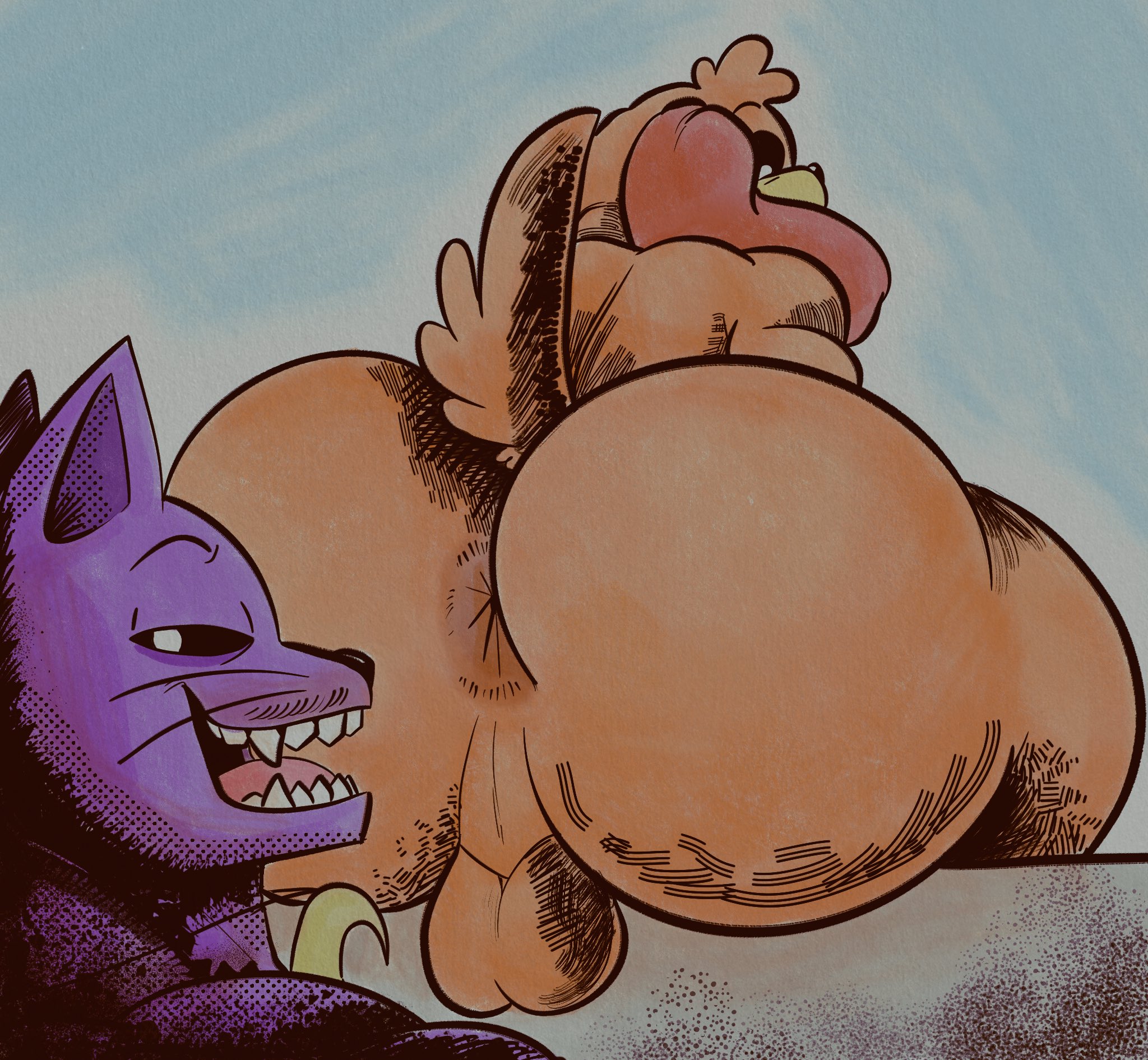 anus, ass, balls, behind view, big ass, catnap (poppy playtime), critters (poppy playtime), dogday (poppy playtime), drawing, femboy, furryonline1, gay, huge ass, male, muscular, muscular male, no humans, poppy playtime, poppy playtime (chapter 3), presenting hindquarters, smiling critters