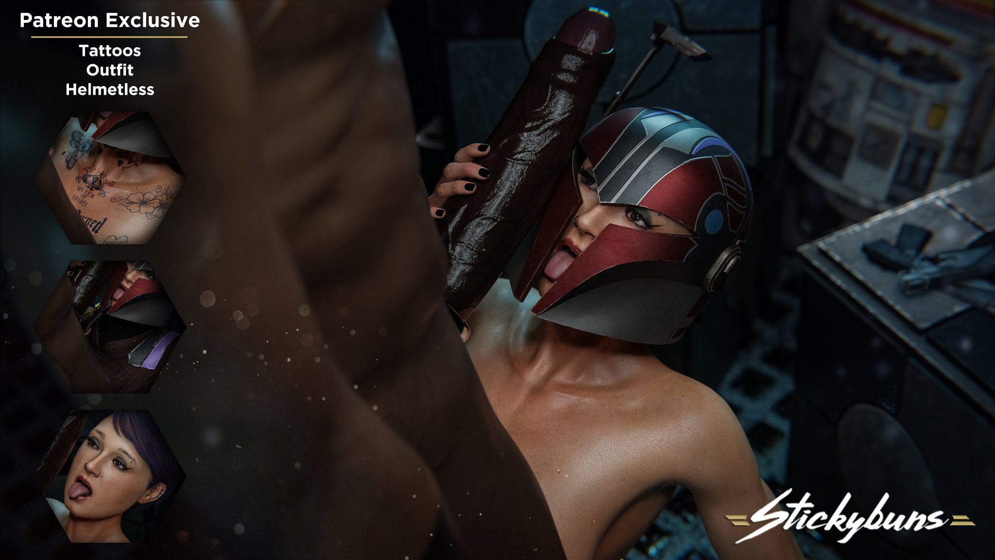 1girls, 3d, ass, big ass, big breasts, breasts, bust, busty, curvaceous, curvy, curvy figure, dark skin, dark-skinned male, female, hips, hourglass figure, huge ass, huge breasts, interracial, large ass, large breasts, light skin, light-skinned female, lucasfilm, male, mandalorian, mature, mature female, patreon exclusive, preview, queen of spades, queen of spades tattoo, sabine wren, slim waist, star wars, star wars rebels, star wars: ahsoka, stickybuns, thick, thick hips, thick legs, thick thighs, thighs, voluptuous, waist, wide hips
