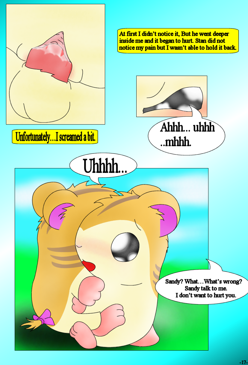 balls blood blush bow brother brother_and_sister comic curby cute defloration dialogue english_text erection female fur hamster hamtaro_(series) incest male mammal nude open_mouth orange_fur penetration penis pussy pussy_juice ribbons rodent sandy_(hamtaro) sex sibling sister stan_(hamtaro) straight striped_fur stripes tail_bow tail_ribbon tapering_penis text vaginal_blood vaginal_penetration virgin virginal_blood