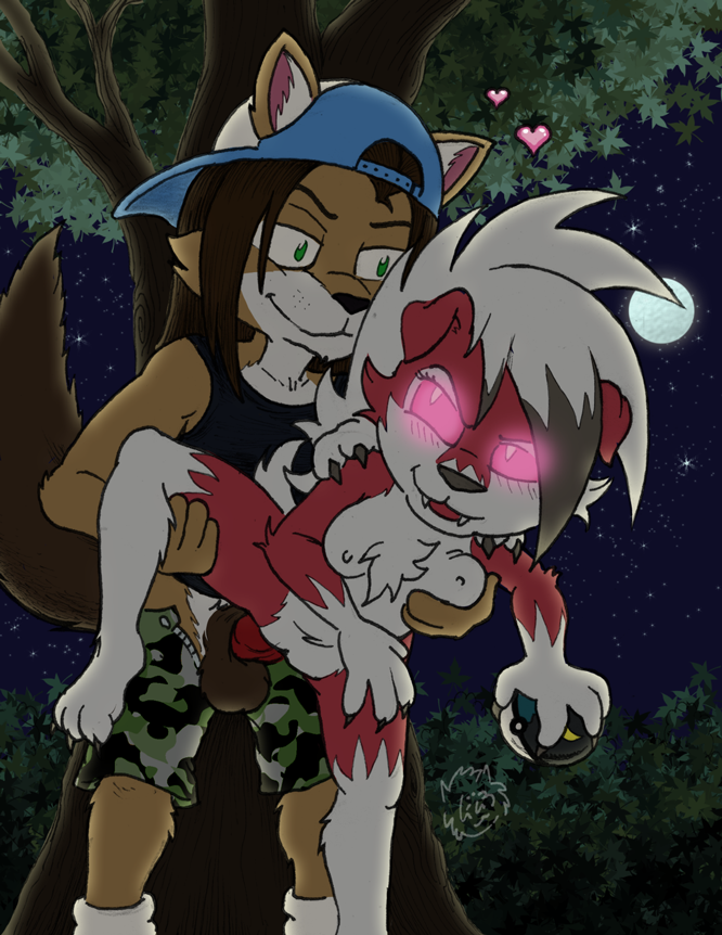 anthro canine clitoris female forest from_behind_position heart lycanroc male mammal midnight_lycanroc moon night nintendo nipples penetration pokemon public pussy rj_oakes sex straight tagme trainer tree vaginal_penetration video_games were werewolf wolf wolfie66d young