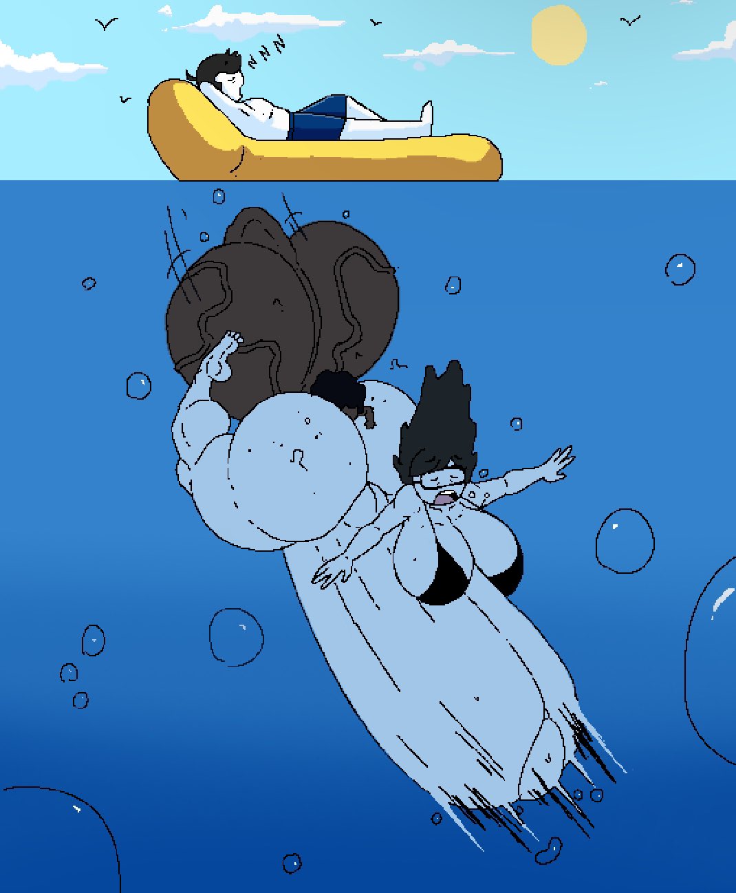 1girls 2boys anon anonymous_male ass bikini bikini_top black_body breasts bubble bubbles bulge diving gray_hair huge_ass huge_breasts huge_cock hyper_ass hyper_breasts hyper_penis jaiden_animations jaidenanimations jaidens_dad jaidens_mom milf outdoors penis real_person scuba scuba_mask stomach_bulge swimwear tagme underwater varix water white_body youtube