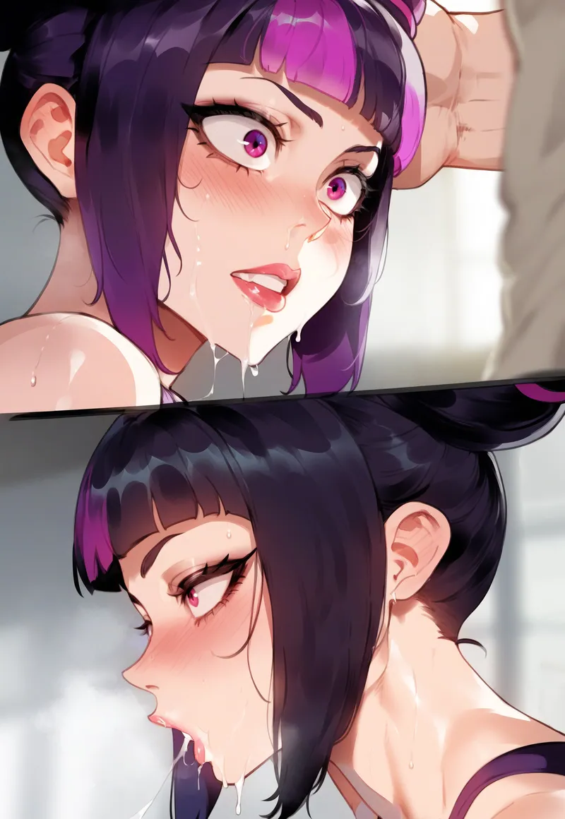 ai_generated big_ass big_breasts busty capcom female fit_female gym juri_han seductive street_fighter thick tight_clothing voluptuous voluptuous_female