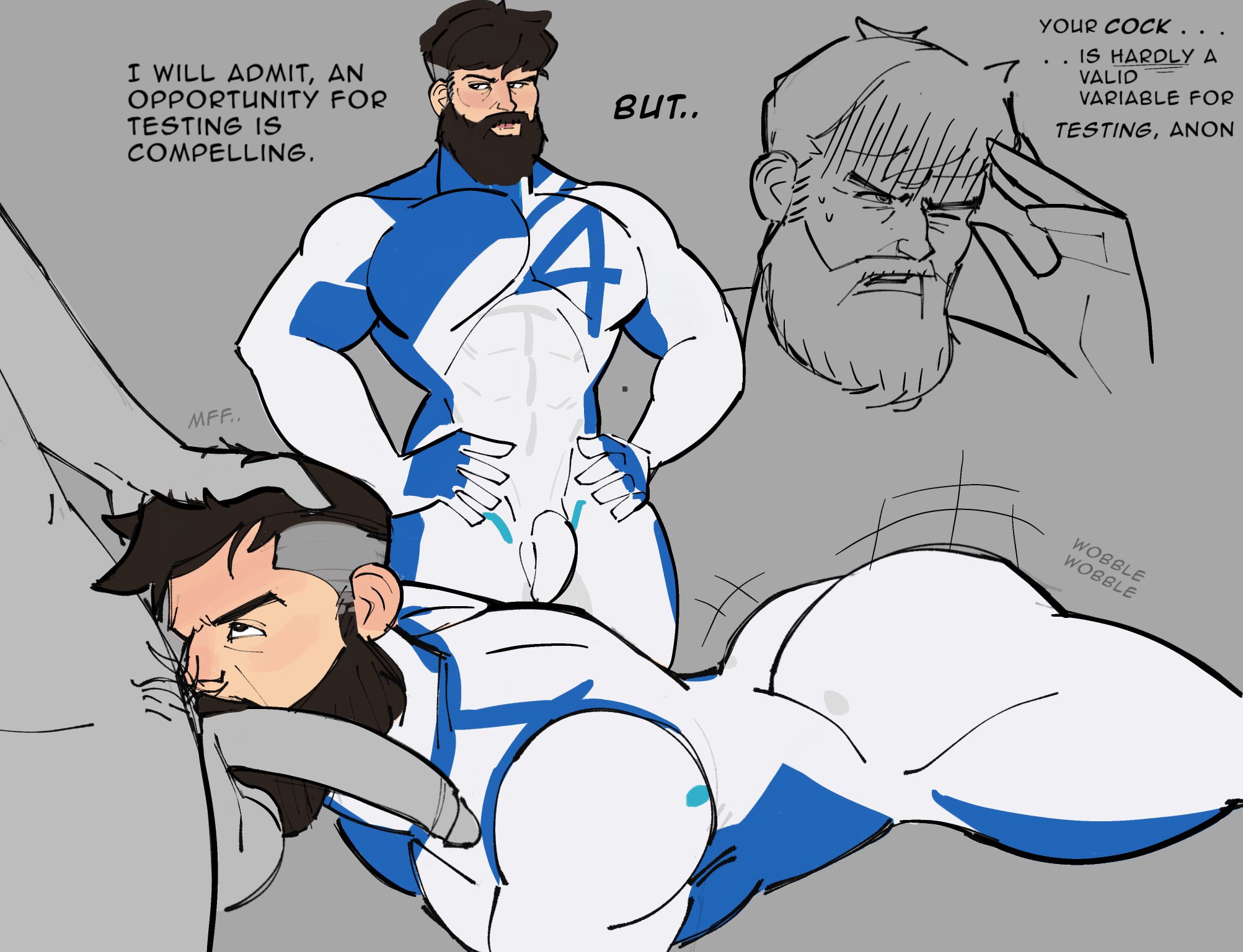2boys, anonymous, anonymous male, ass, bara, big ass, big butt, big penis, bubble ass, bubble butt, bulge, butt, dat ass, dat butt, fantastic four, fat ass, fat butt, gay, gay male, huge ass, huge butt, large ass, large butt, male, male only, marvel, marvel comics, marvel rivals, mr fantastic, mr fantastic (marvel rivals), muscular, muscular male, pecs, reed richards, reed richards (marvel rivals), round ass, round butt, solo focus, sprungtrapped, thick ass, thick butt, yaoi