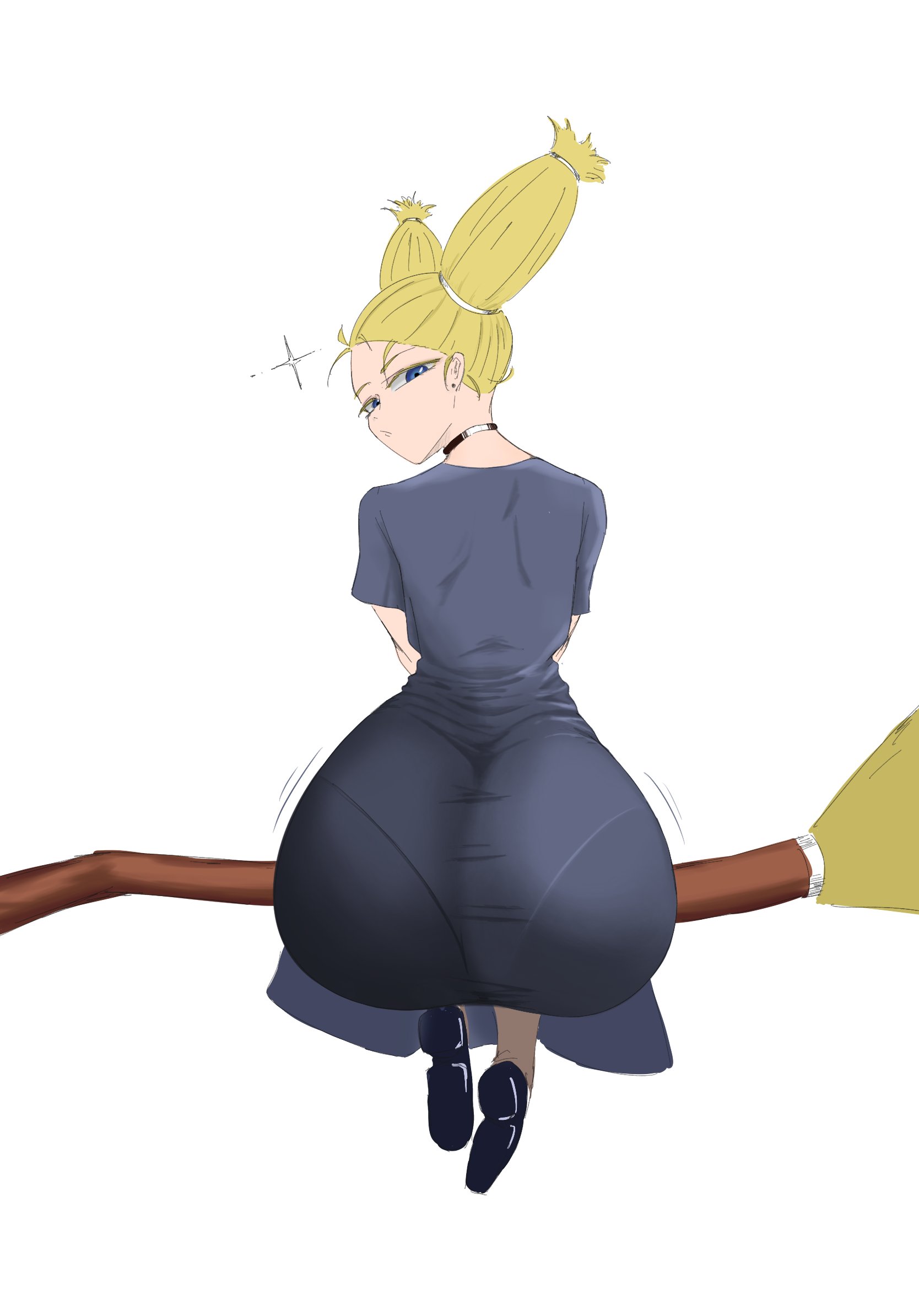 1girls, ass, big ass, blonde hair, dress, huge ass, jujutsu kaisen, nishimiya momo, supertoastdraw, twintails