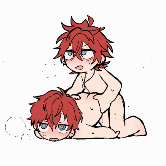 2boy, animated, big penis, blush, couple sex, ensemble stars!, gay, handsome man, hiiro amagi, incest, male, male only, male/male, motteike, red hair, rinne amagi, sexy male, siblings, submissive male, yaoi