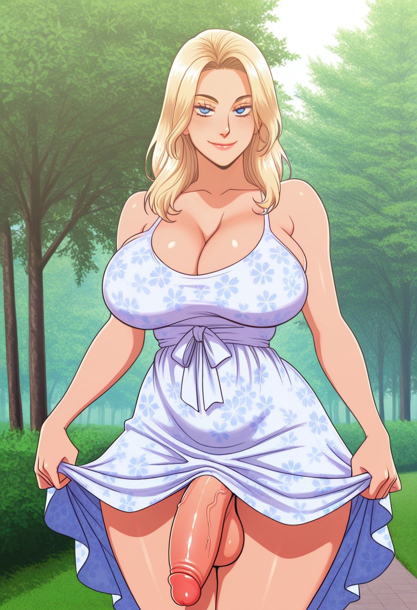 1futa, 2d, ai generated, blonde futa, blonde hair, blondshell, civitai, futa only, futanari, human, intersex, light skin, light-skinned futa