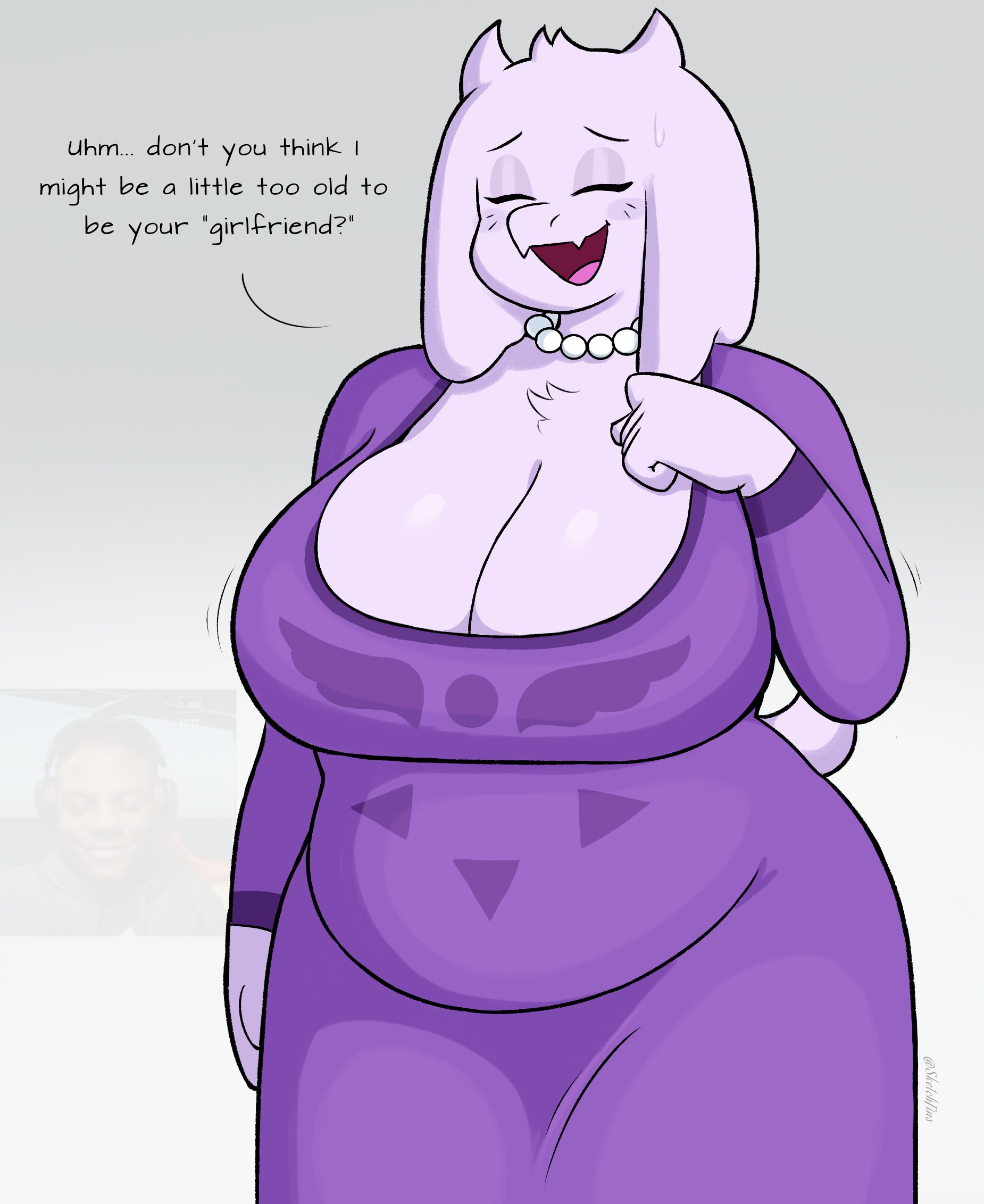 1girls, animal humanoid, anthro, ass, belly, belly bulge, big boobs, big breasts, big tits, boobs, boss monster, breasts, busty, chubby, chubby female, closed eyes, deltarune, dress, english text, eyes closed, female, female humanoid, furry, goat girl, goat humanoid, horn, huge boobs, huge breast, huge breasts, huge tits, humanoid, jpg, large ass, large boobs, large breasts, large tits, love handles, massive boobs, massive breasts, massive tits, meme, milf, monster girl, mother, necklace, non-human, open mouth, pearl necklace, simple background, sketchfins, stomach, tail, talking, text, tits, toriel, tummy, twitter link, undertale, undertale (series), woman
